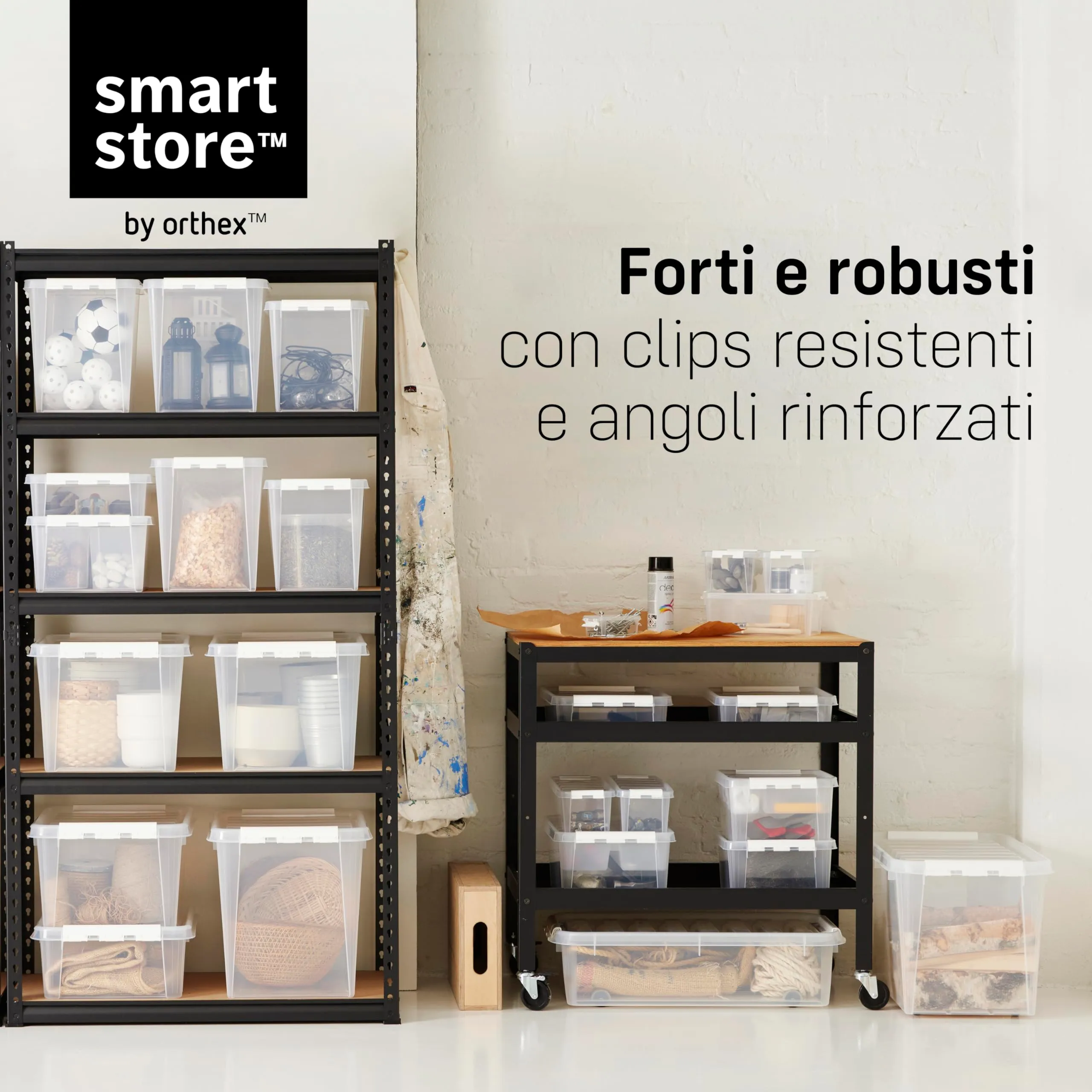 SmartStore Scatole Portaoggetti con Coperchio | 10x piccole 3L | 21x17x15cm - immagine 4