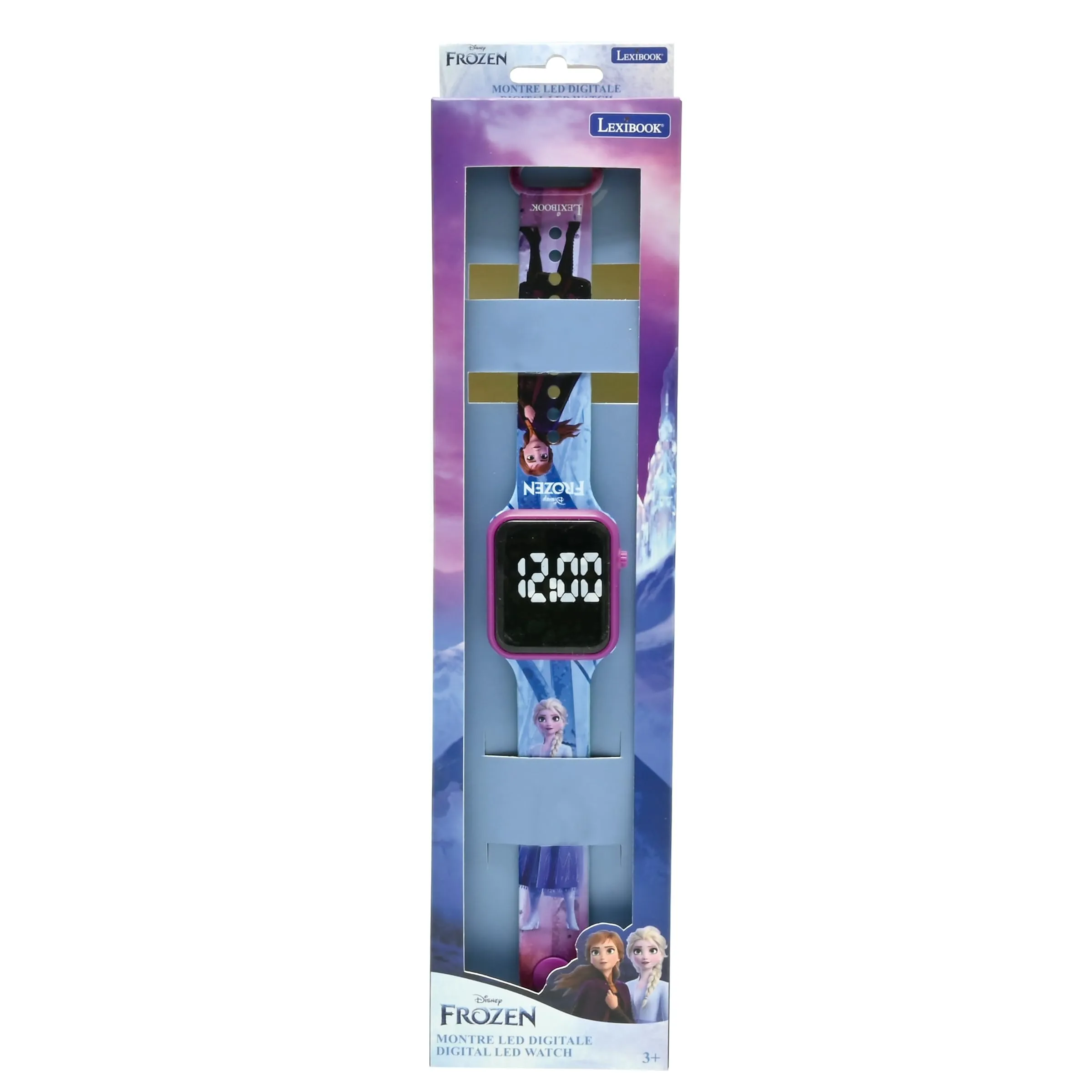 Lexibook, Frozen, Orologio digitale, display 12 o 24 ore, blu/viola, DMW060FZ - immagine 5