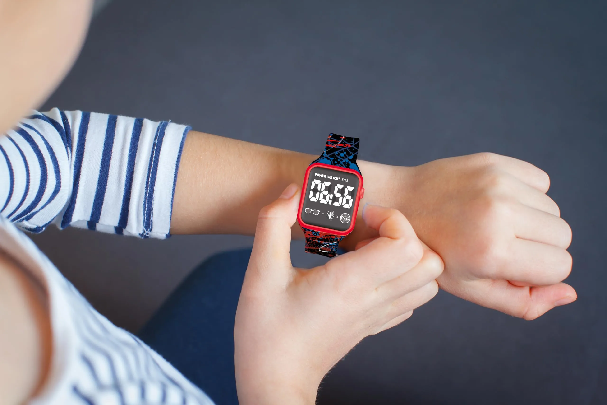 Lexibook, Spider-Man, Orologio con display digitale, display a 12 o 24 ore, blu/rosso, DMW060SP - immagine 3
