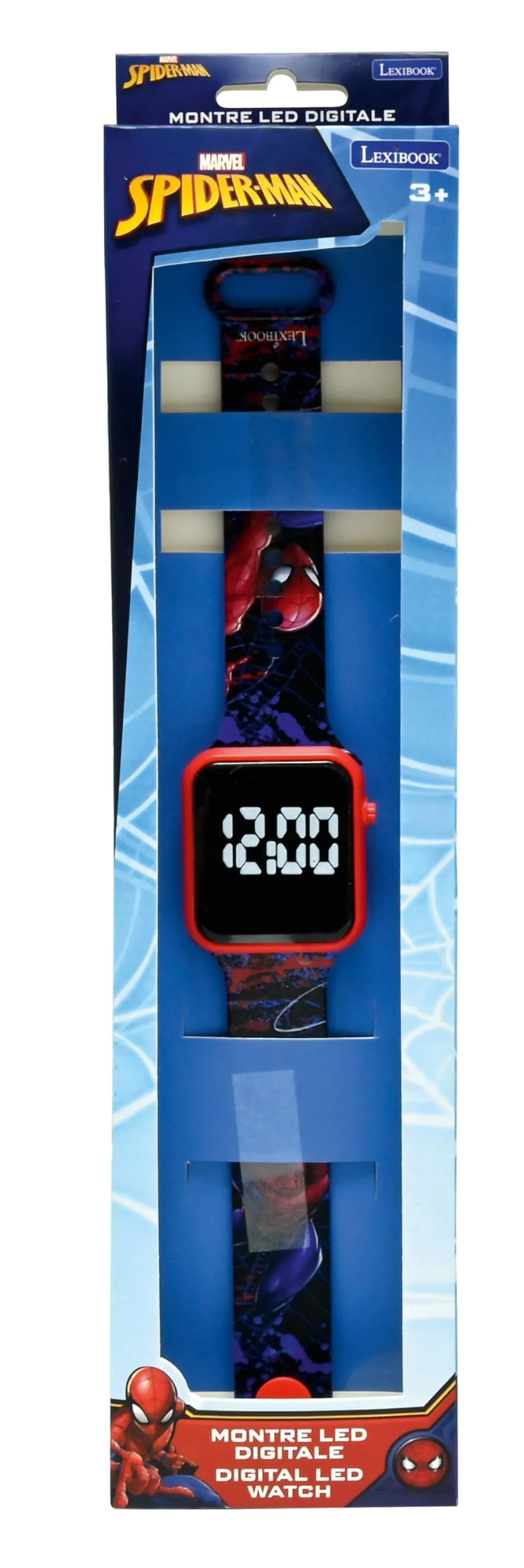 Lexibook, Spider-Man, Orologio con display digitale, display a 12 o 24 ore, blu/rosso, DMW060SP - immagine 5
