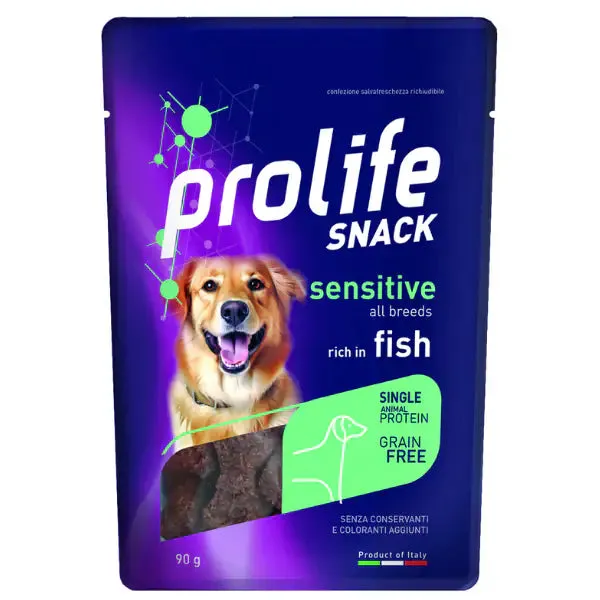 Prolife Snack Dog Adult Sensitive Grain Free 90 gr Pesce - immagine 1