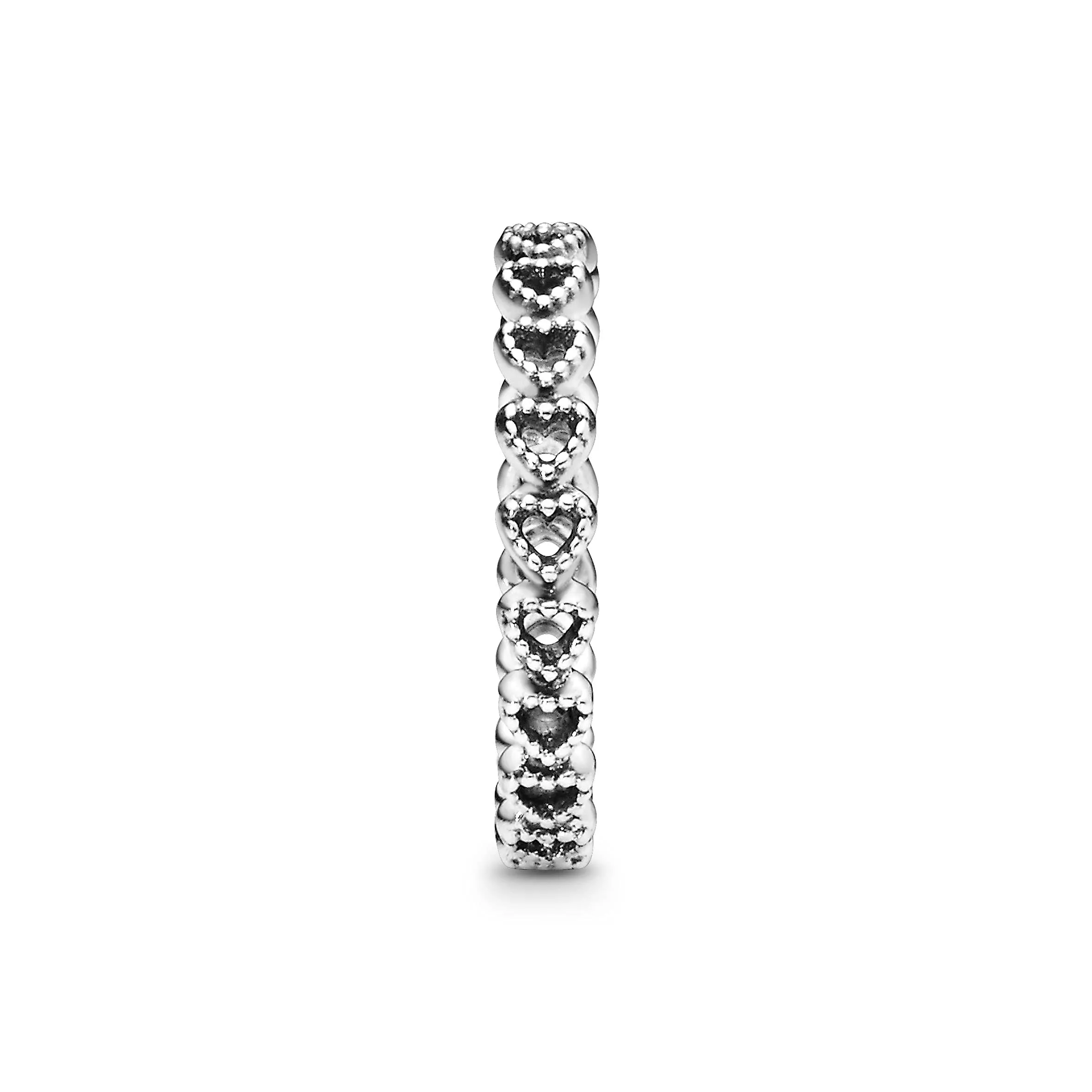 PANDORA Anello con fascia di cuori traforati, 56 - immagine 3