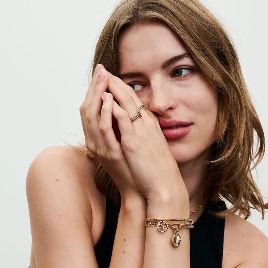 PANDORA ME Bracciale a maglie piccole placcato in oro 14 k, 4 - immagine 2