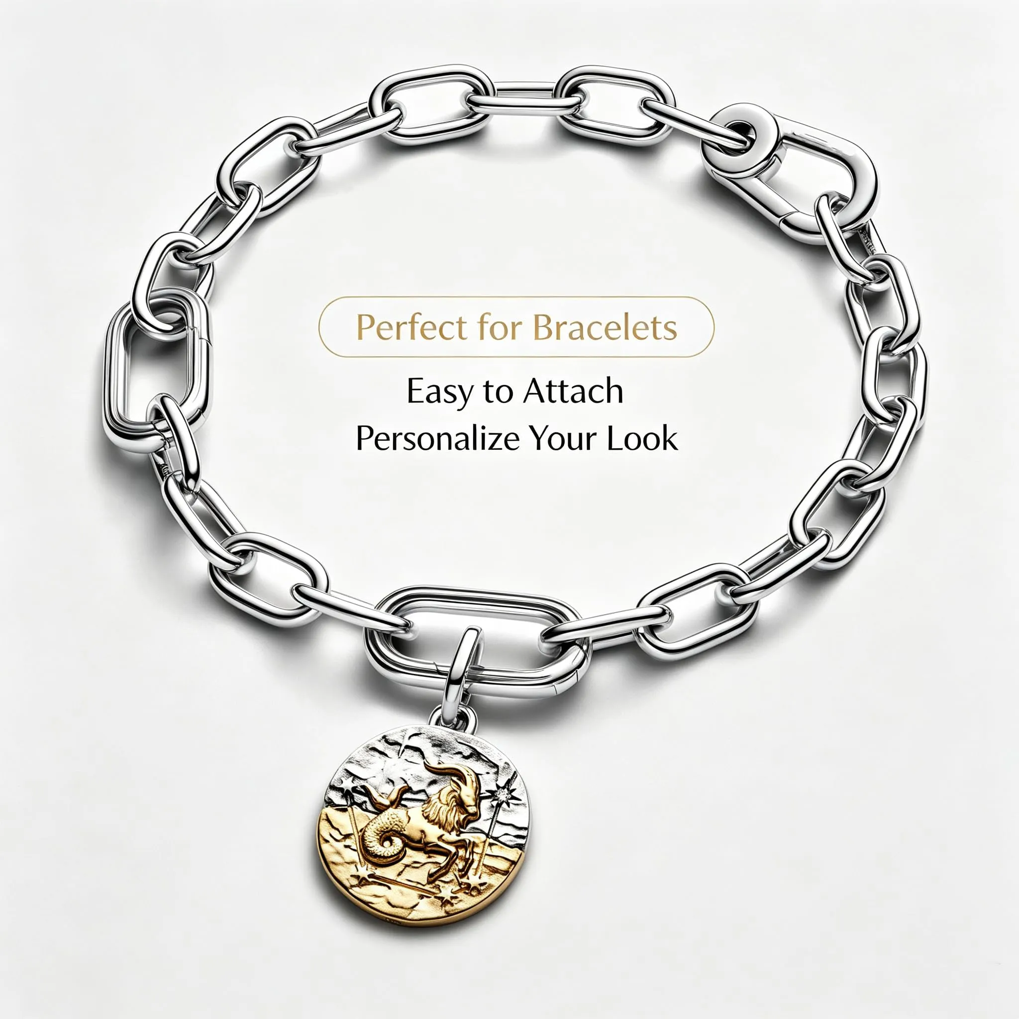 WEIMU Ciondoli in argento Sterling 925 con segno zodiacale dorato, 12 costellazioni, perline e ciondoli per bracciale e collana, San Valentino, Festa della Mamma, per braccialetti europei e collane - immagine 2