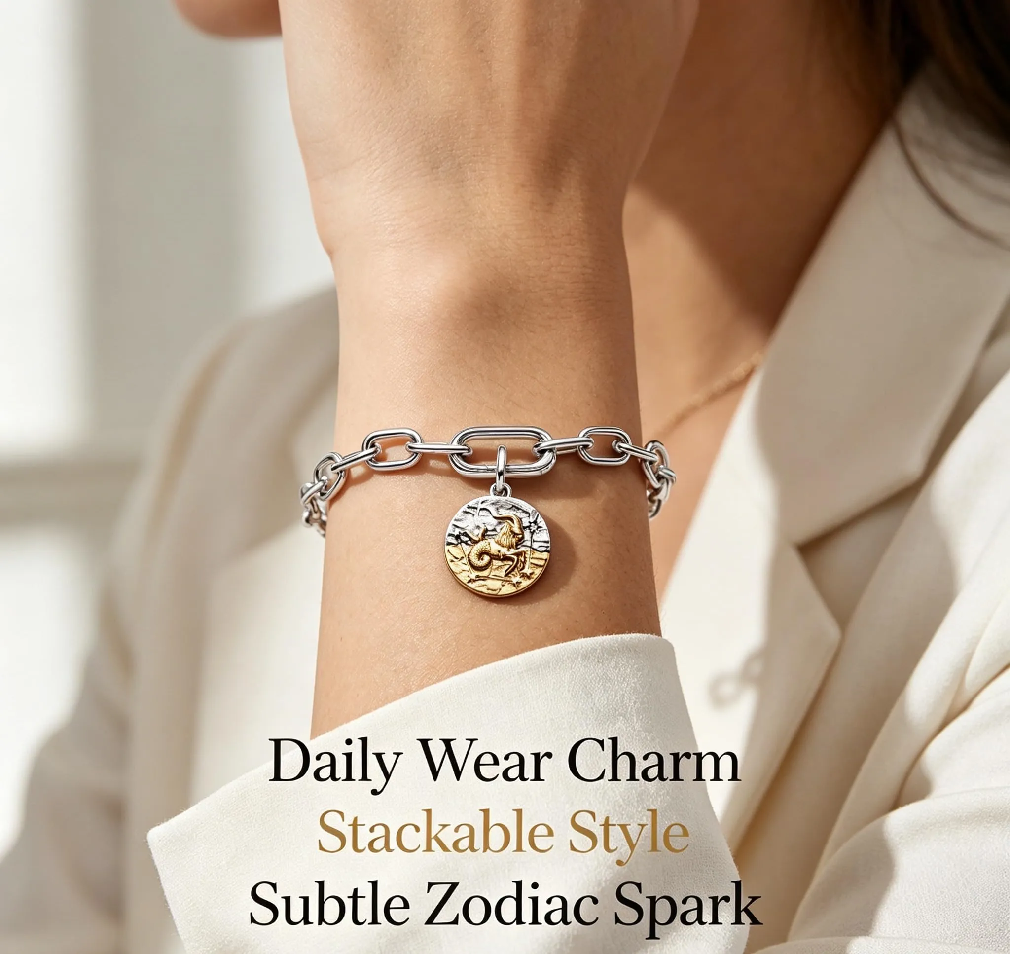WEIMU Ciondoli in argento Sterling 925 con segno zodiacale dorato, 12 costellazioni, perline e ciondoli per bracciale e collana, San Valentino, Festa della Mamma, per braccialetti europei e collane - immagine 6