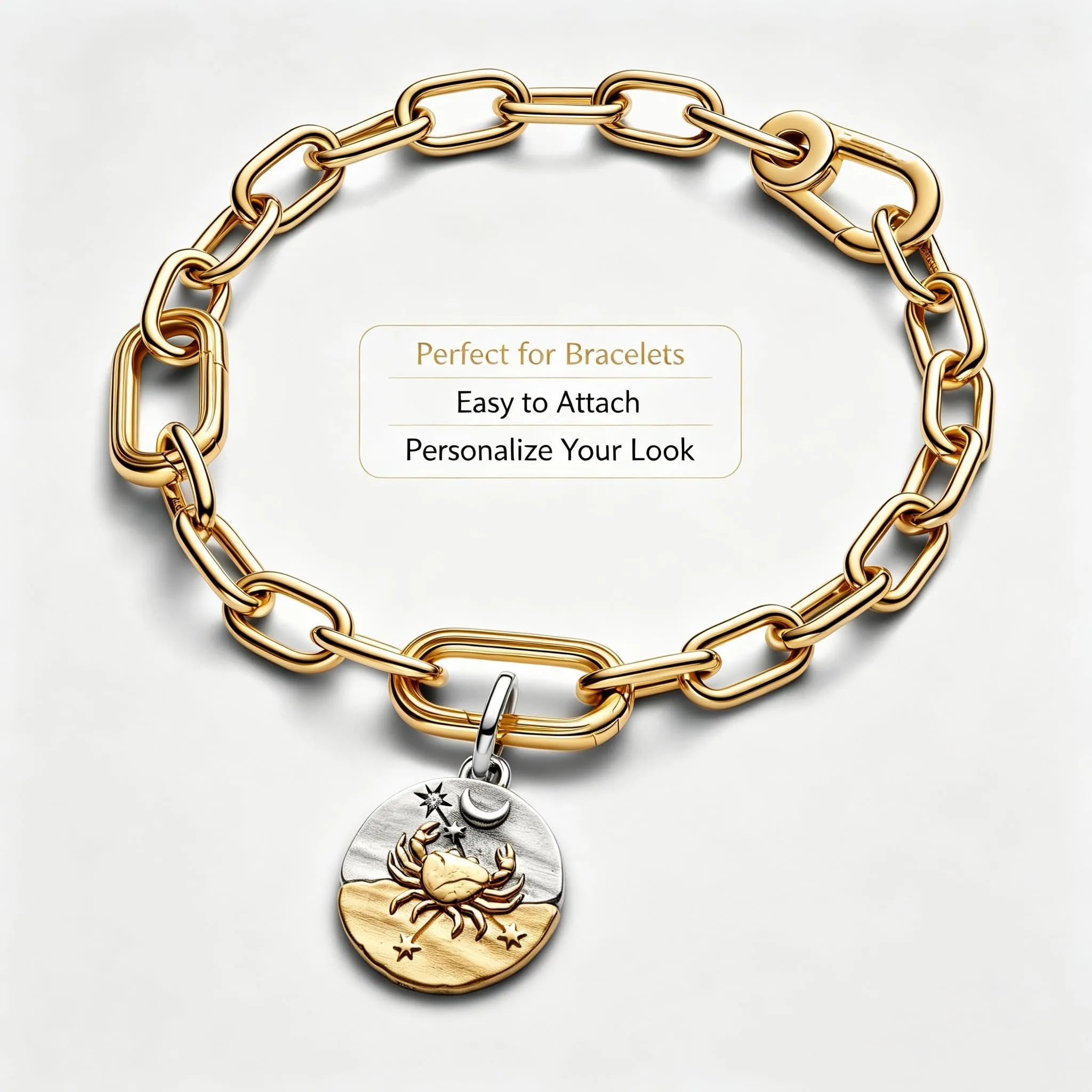 Ciondolo Zodiaco in Oro WEIMU, Segno Zodiacale per Bracciale, 12 Costellazioni, Ciondolo in Argento Sterling 925, Perle per Braccialetto, Collana per Giorno di San Valentino, Giorno della Madre - immagine 2