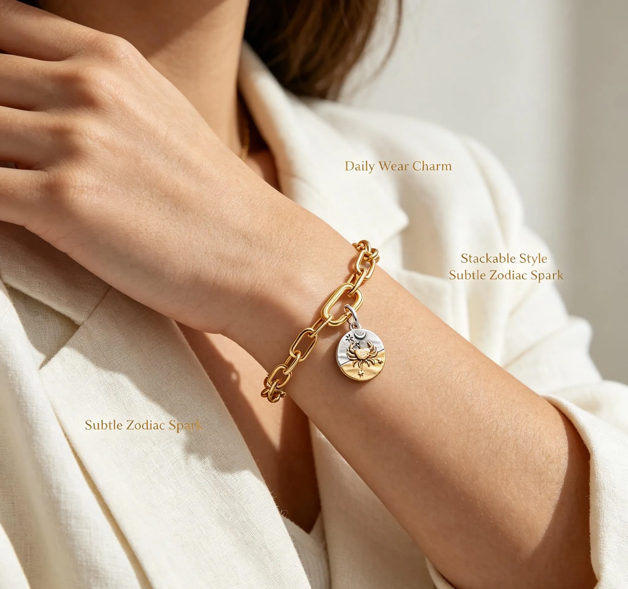 Ciondolo Zodiaco in Oro WEIMU, Segno Zodiacale per Bracciale, 12 Costellazioni, Ciondolo in Argento Sterling 925, Perle per Braccialetto, Collana per Giorno di San Valentino, Giorno della Madre - immagine 5