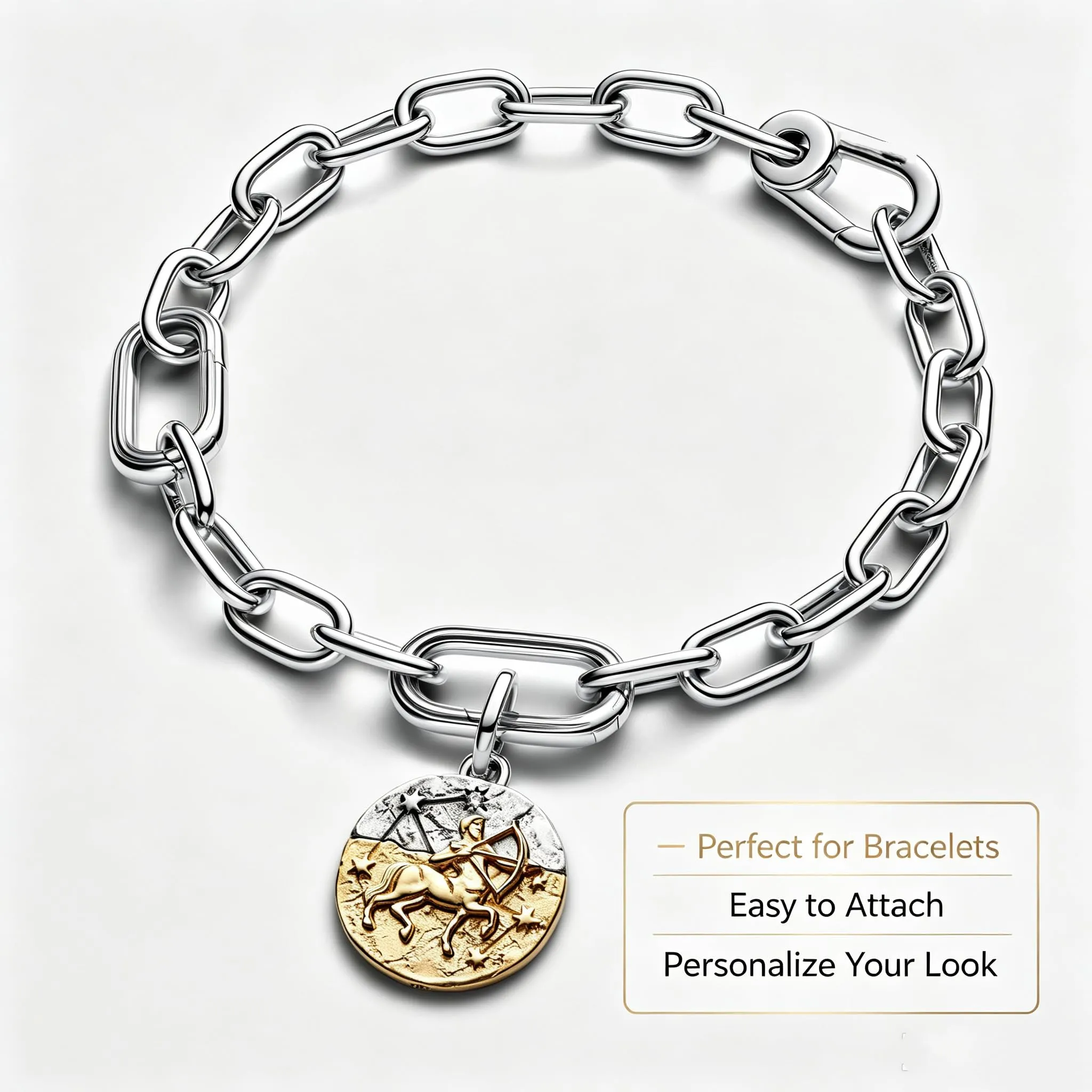 WEIMU Ciondoli in argento Sterling 925 con segno zodiacale dorato, 12 costellazioni, ciondoli e perline per braccialetto e collana, San Valentino, festa della mamma, per braccialetti europei e collane - immagine 2