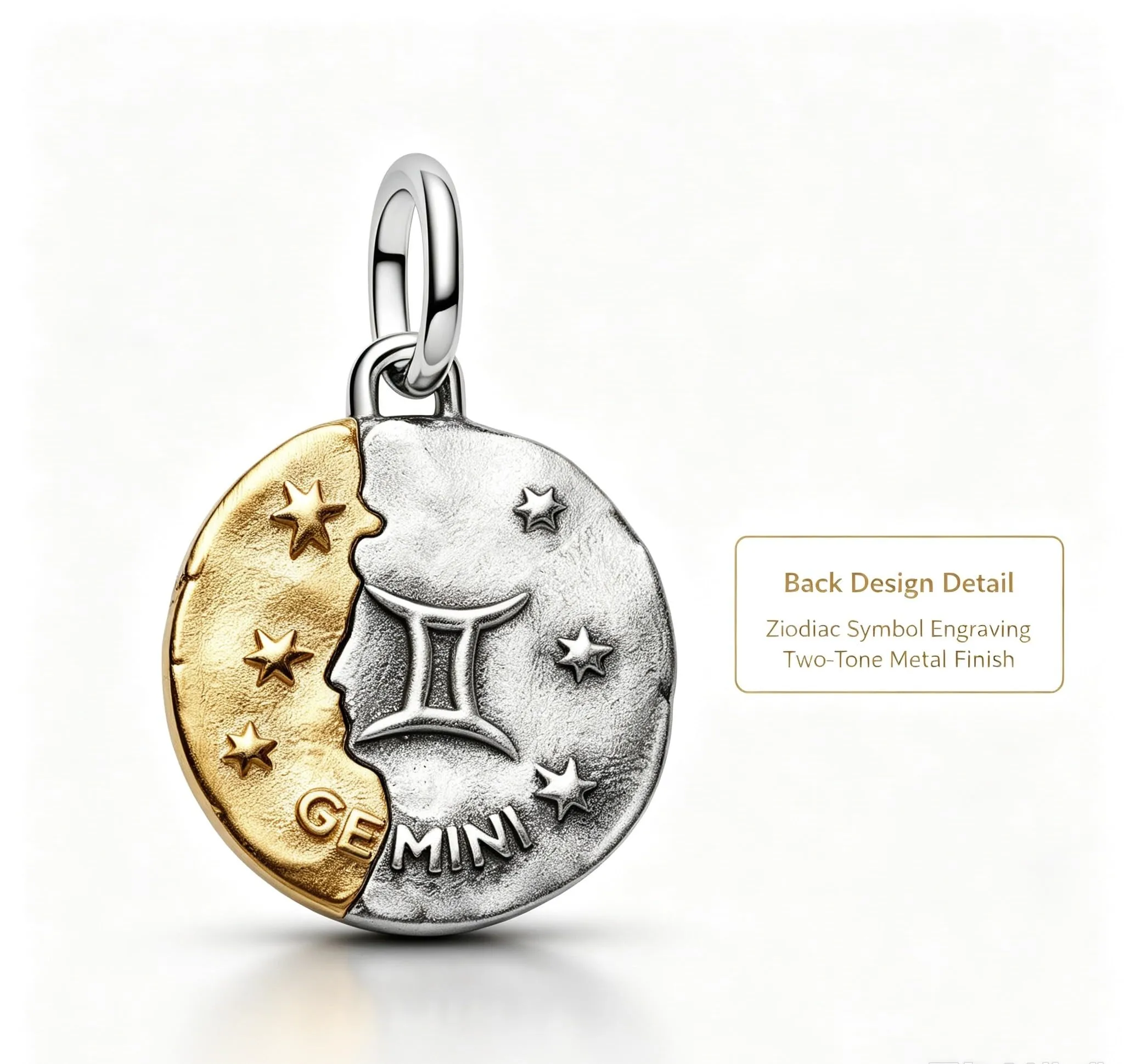 WEIMU Ciondoli in argento Sterling 925 con segno zodiacale dorato, 12 costellazioni, ciondoli e perline per bracciale e collana, San Valentino, Festa della Mamma, per braccialetti europei e collane - immagine 4