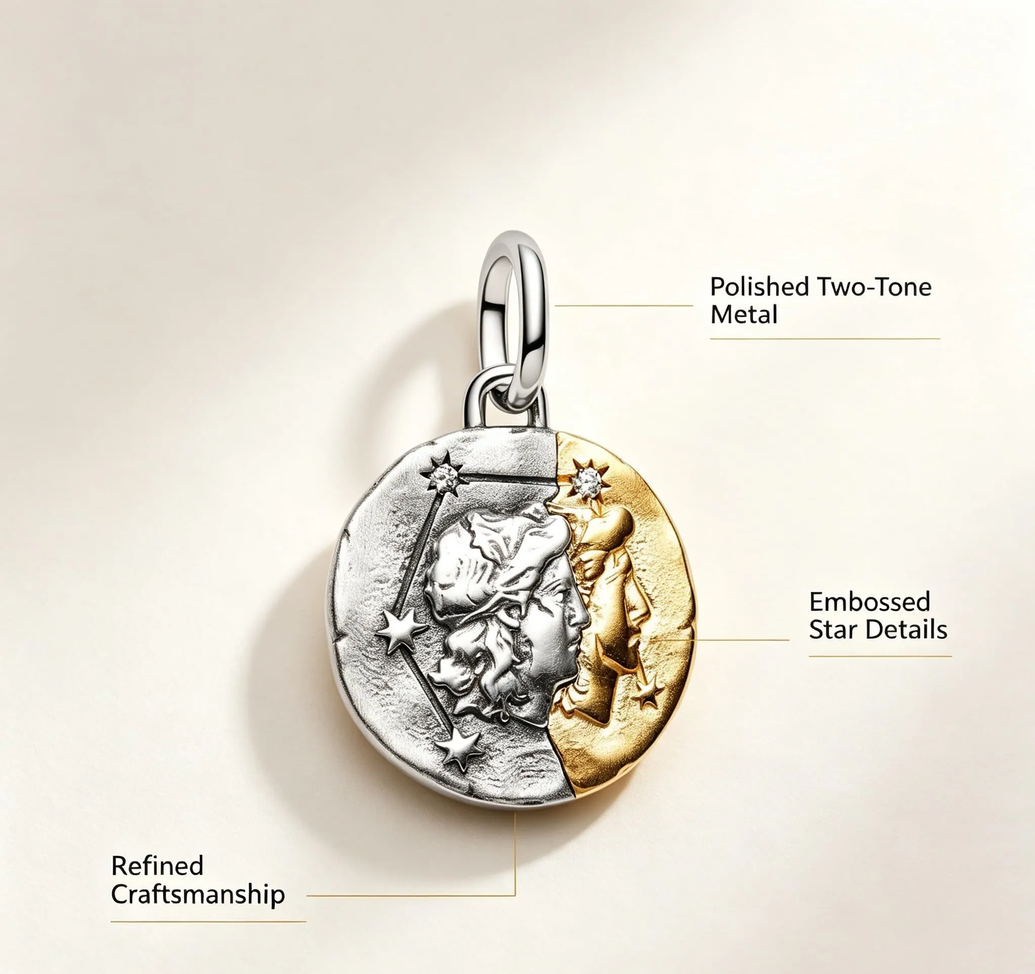 WEIMU Ciondoli in argento Sterling 925 con segno zodiacale dorato, 12 costellazioni, ciondoli e perline per bracciale e collana, San Valentino, Festa della Mamma, per braccialetti europei e collane - immagine 5