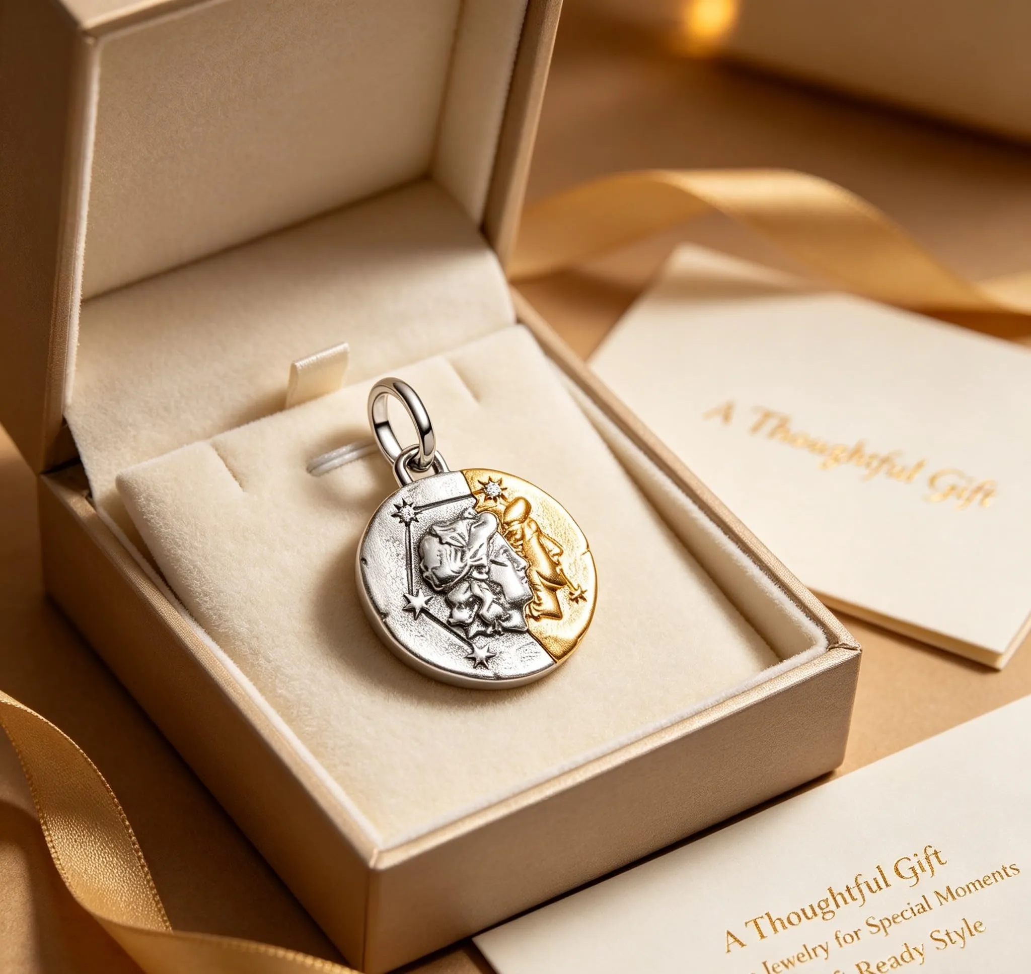 WEIMU Ciondoli in argento Sterling 925 con segno zodiacale dorato, 12 costellazioni, ciondoli e perline per bracciale e collana, San Valentino, Festa della Mamma, per braccialetti europei e collane - immagine 7
