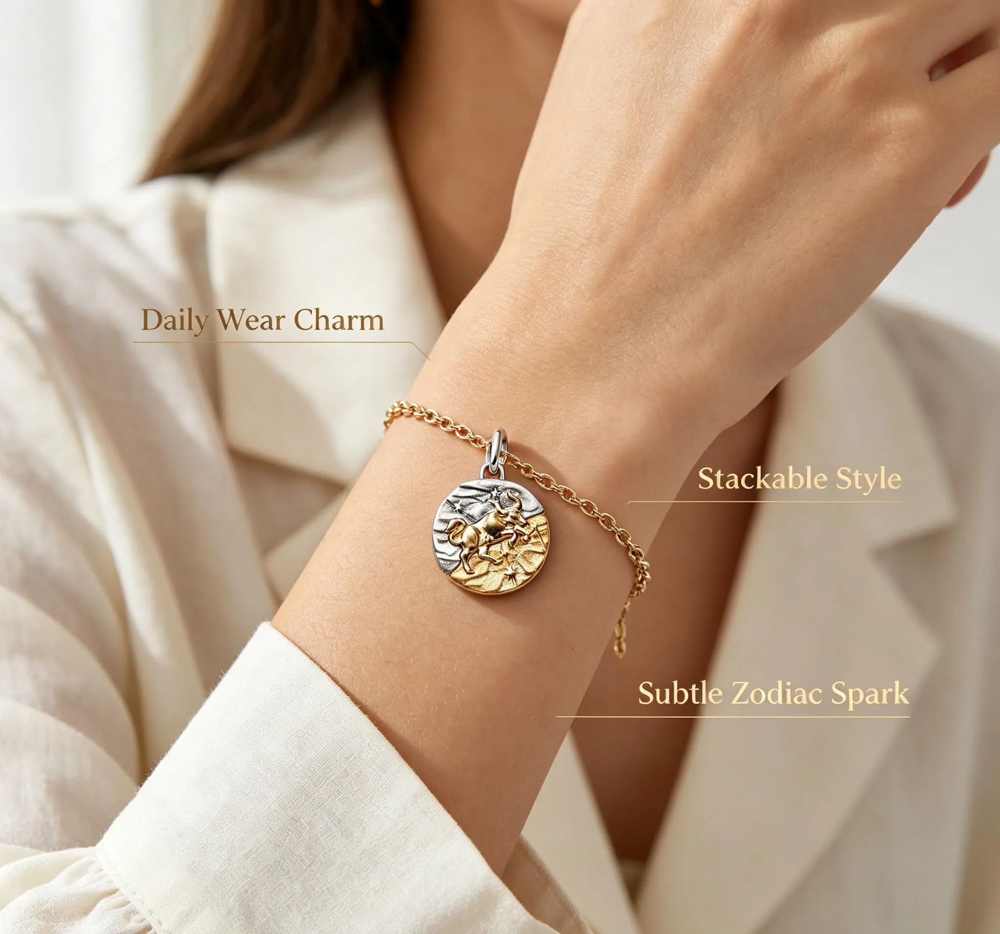 WEIMU Ciondoli in Argento Sterling 925 con Segno Zodiacale Dorato, 12 Costellazioni, Charm Perline per Bracciale e Collana per San Valentino, Festa della Mamma, per Braccialetti Europei e Collane - immagine 6