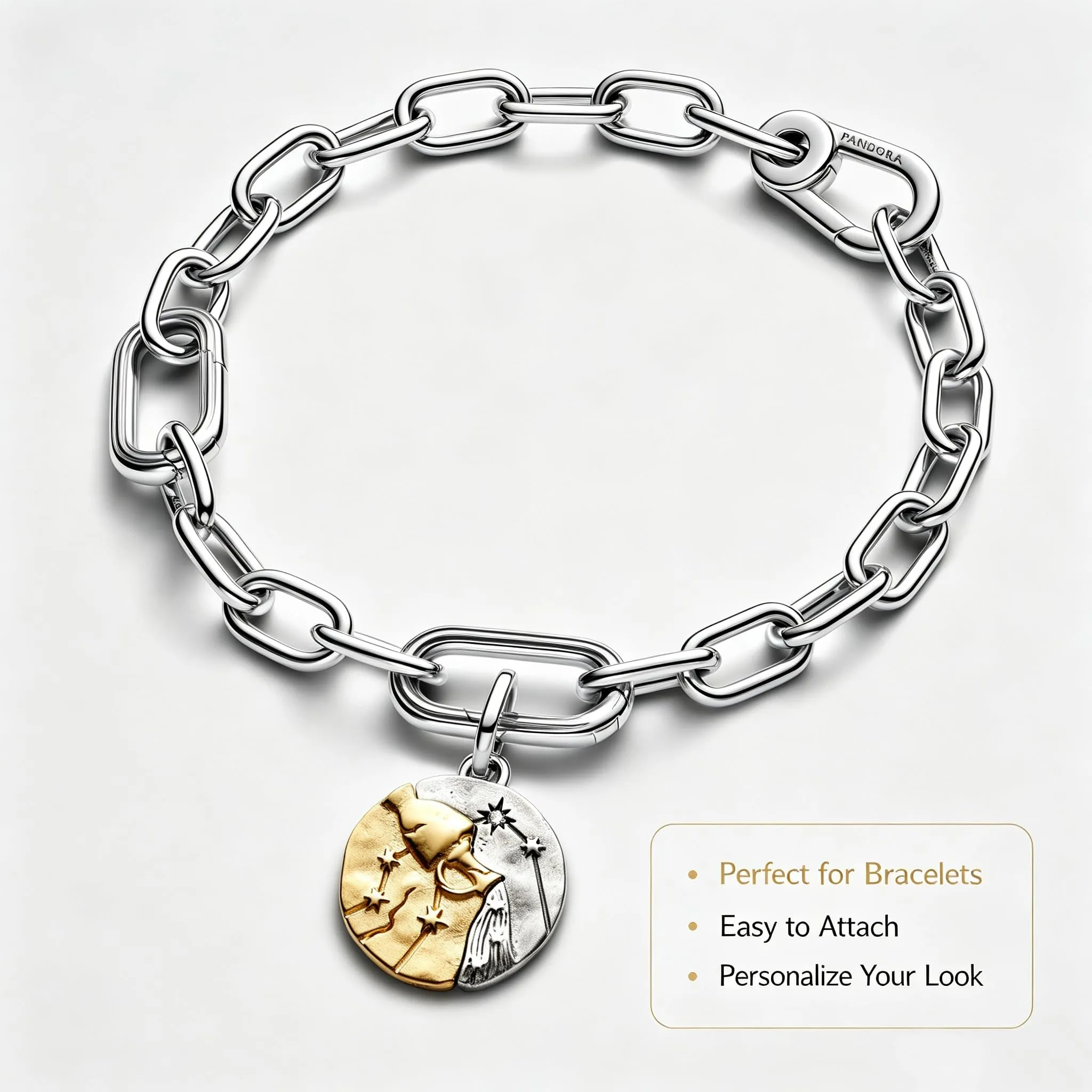 WEIMU Ciondoli in argento Sterling 925 con segno zodiacale dorato, 12 costellazioni, perline ciondolo per bracciale e collana, San Valentino, Festa della Mamma, per braccialetti europei e collane - immagine 2