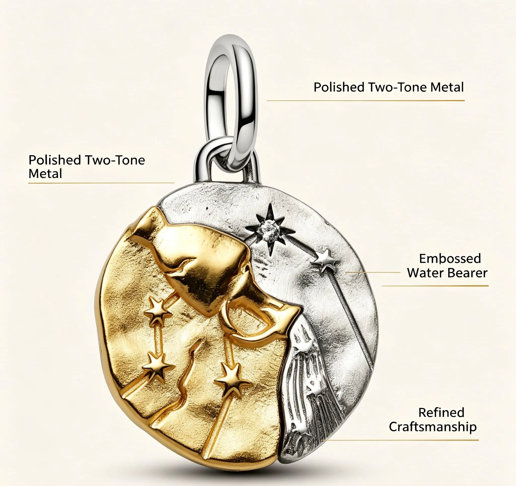 WEIMU Ciondoli in argento Sterling 925 con segno zodiacale dorato, 12 costellazioni, perline ciondolo per bracciale e collana, San Valentino, Festa della Mamma, per braccialetti europei e collane - immagine 4