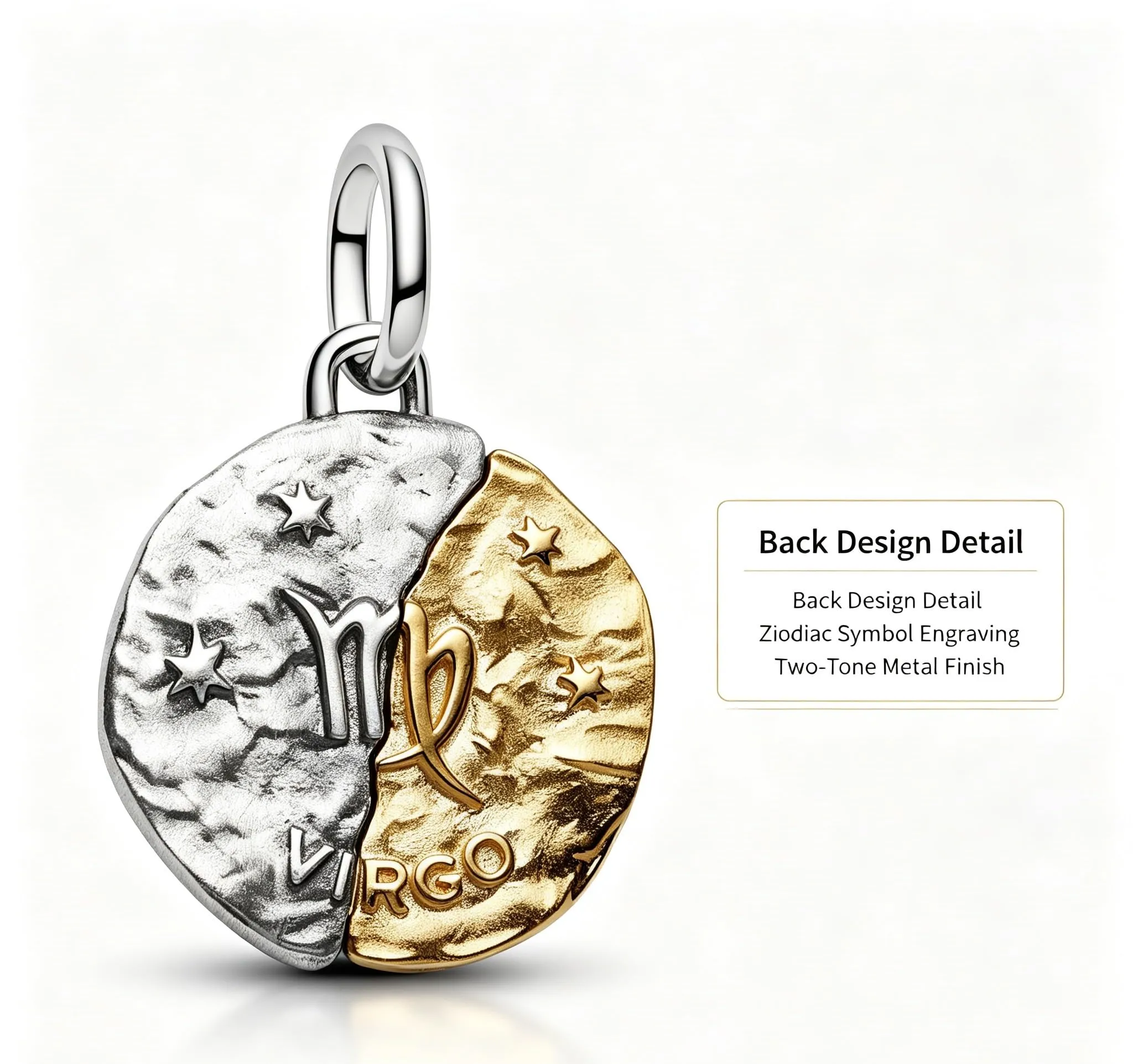 WEIMU Ciondoli e perline in argento Sterling 925 con segno zodiacale dorato, 12 costellazioni, per braccialetti e collane per San Valentino, Festa della Mamma, per braccialetti e collane europei - immagine 3