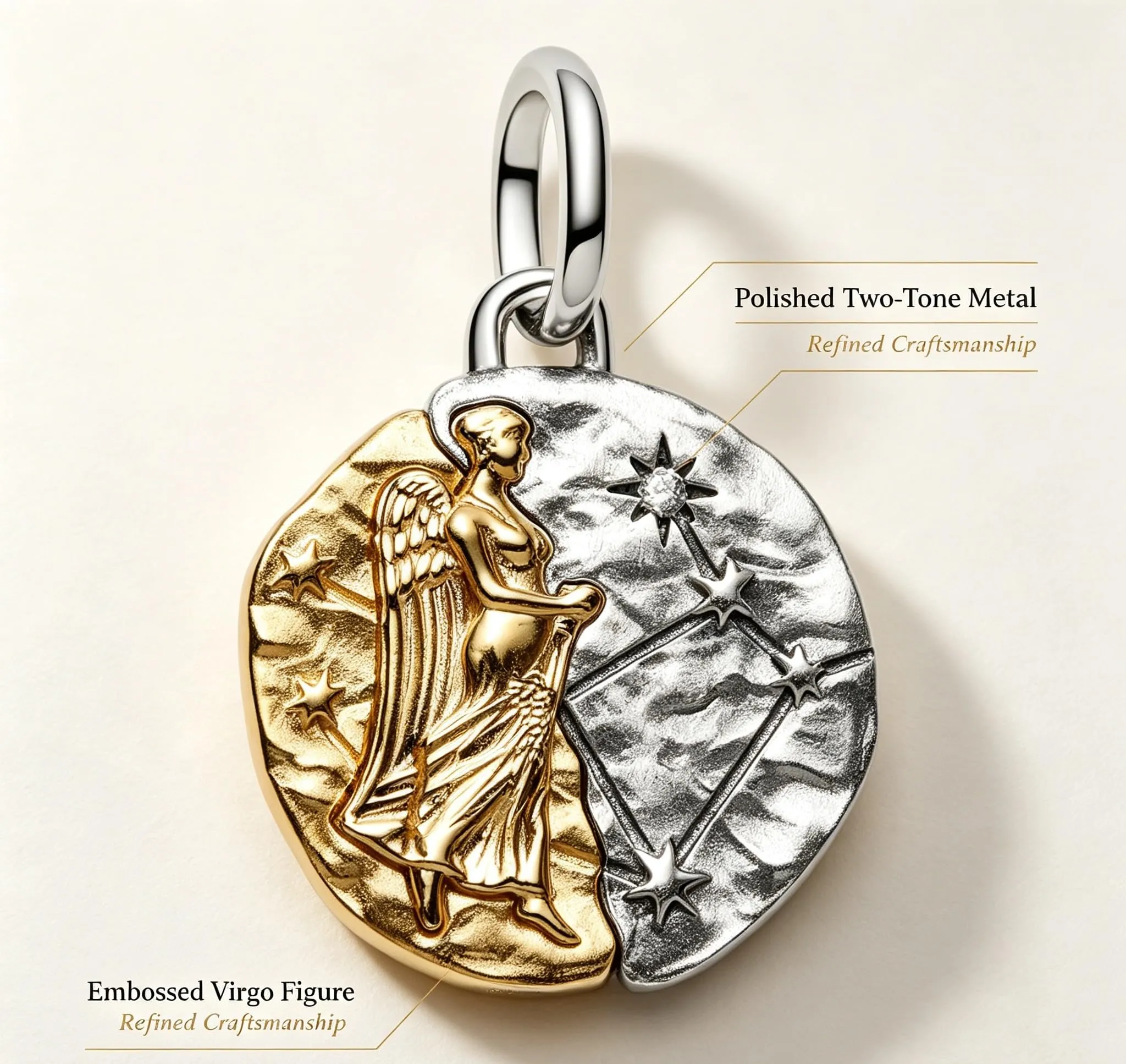 WEIMU Ciondoli e perline in argento Sterling 925 con segno zodiacale dorato, 12 costellazioni, per braccialetti e collane per San Valentino, Festa della Mamma, per braccialetti e collane europei - immagine 4