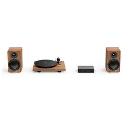 Giradischi COLOURFUL Audio System 2 Real Wood Walnut - immagine 1