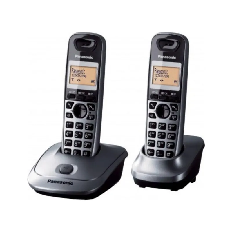 Telefono DECT Panasonic KX-TG2512 Wireless Grigio 2 Terminali - immagine 1