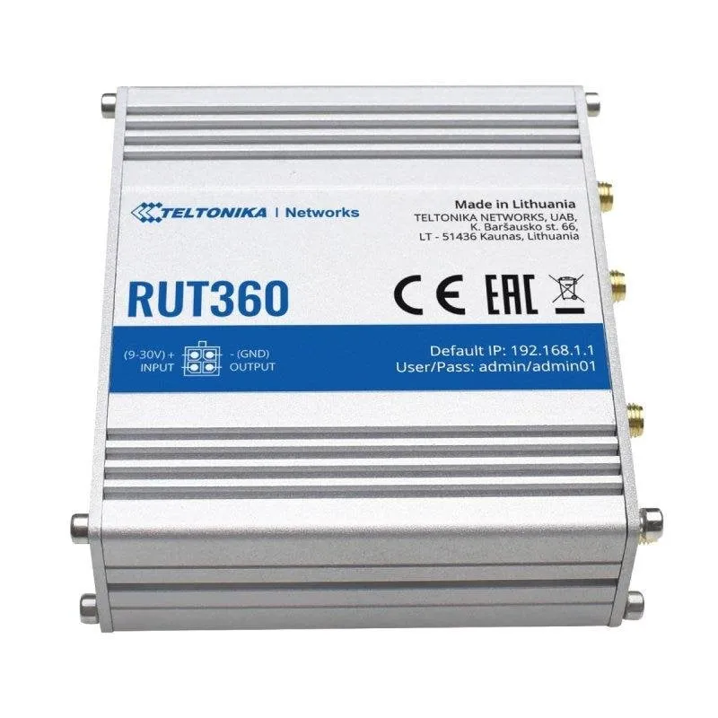 Router Teltonika RUT360 4G LTE Cat 6 WiFi 2,4 GHz 300 Mbps - immagine 1