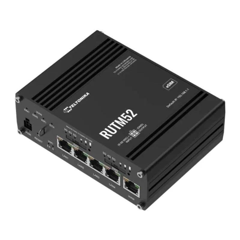 Router Teltonika RUTM52 5G Wi-Fi 5 867 Mbps Dual SIM PoE - immagine 1