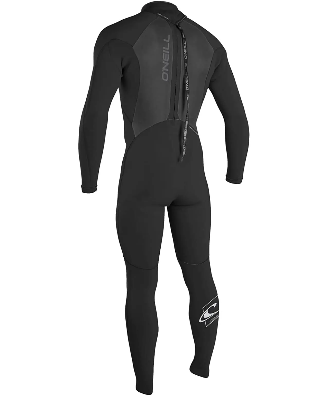 O'Neill Epic 4/3 mm Back Zip Full Wetsuit, Muta in Neoprene Uomo, Nero/Nero/Nero, XL - immagine 2