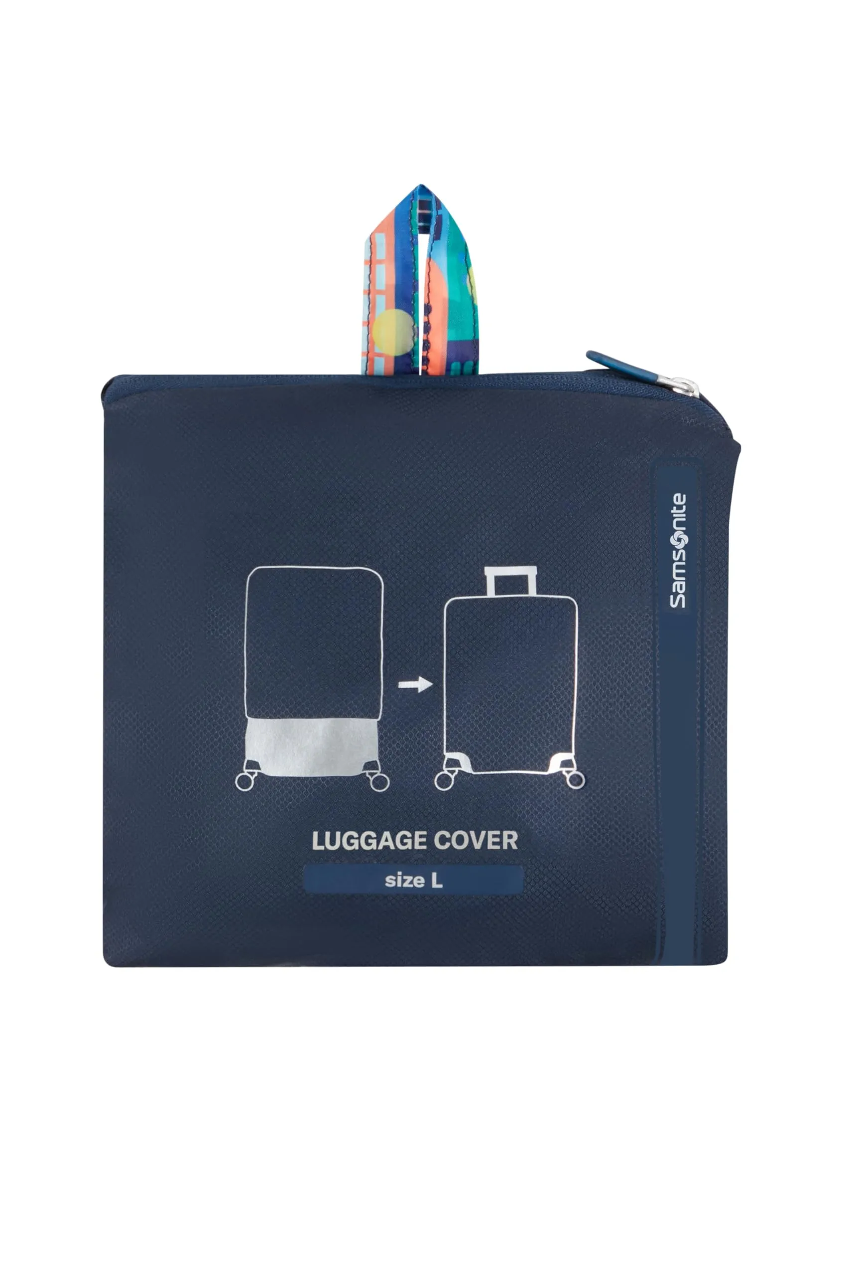 Samsonite – Copri valigia pieghevole L, Multicolore (City Print) - immagine 4