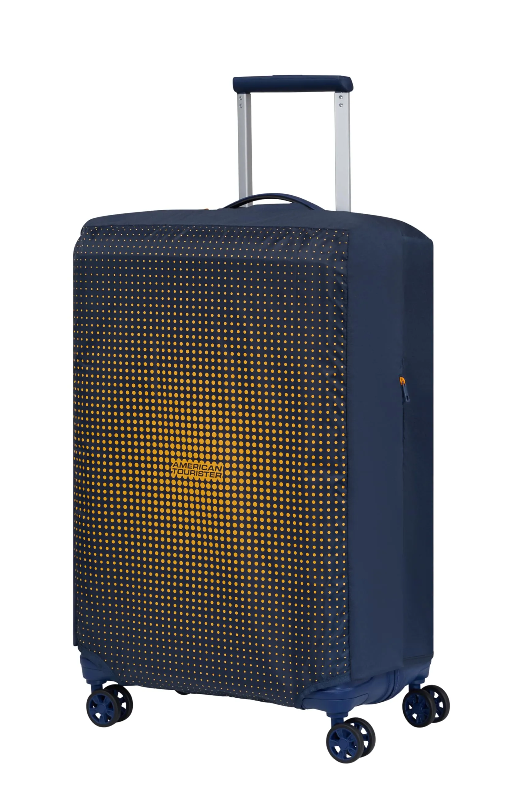 American Tourister - Coprivaligia M, Copertura Valigia Pieghevole, Protezione Valigia da Viaggio, 62 x 45 x 30 cm, Blu/Arancione - immagine 1