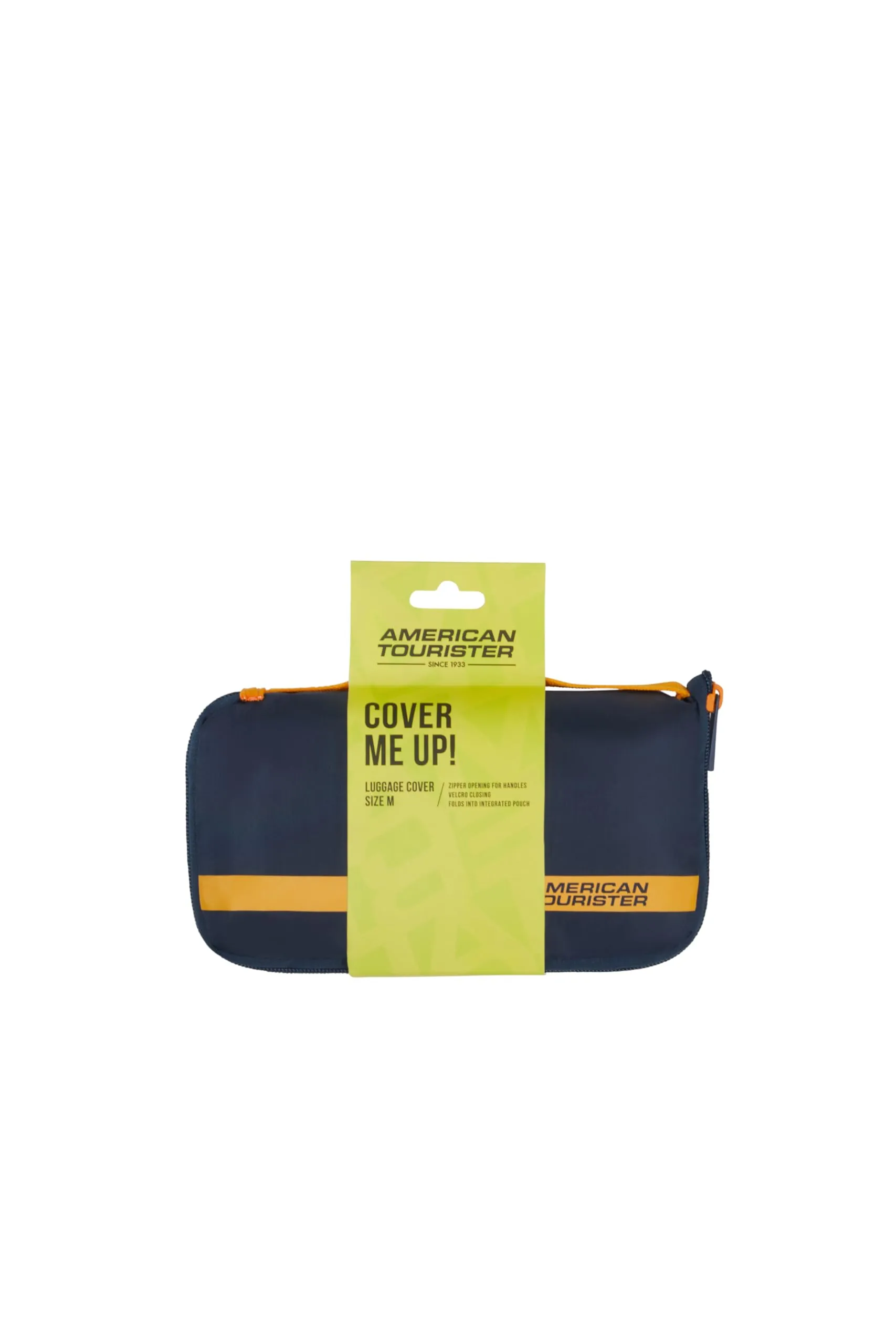 American Tourister - Coprivaligia M, Copertura Valigia Pieghevole, Protezione Valigia da Viaggio, 62 x 45 x 30 cm, Blu/Arancione - immagine 3