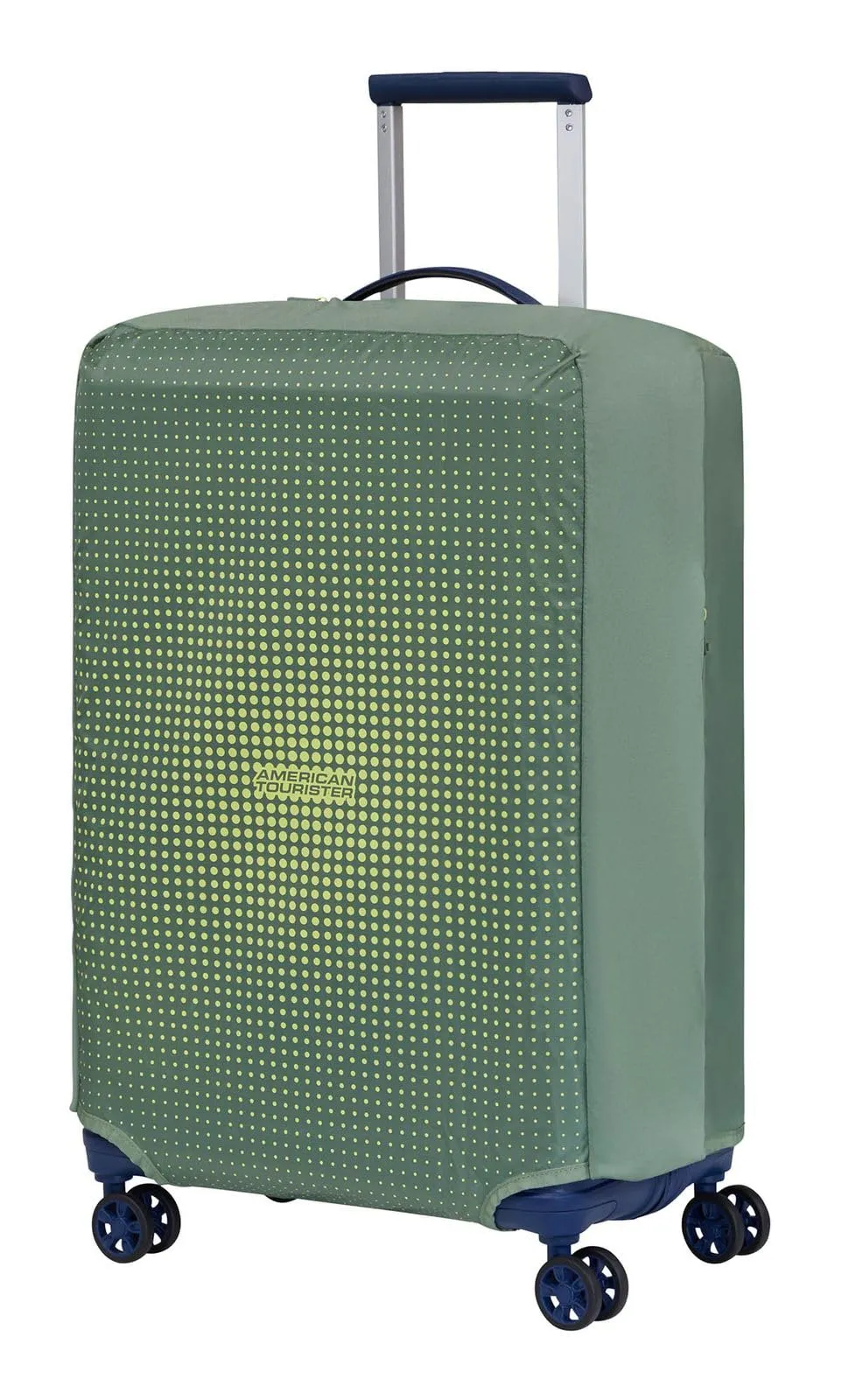 American Tourister - Coprivaligia M, Copertura Valigia Pieghevole, Protezione Valigia da Viaggio, 62 x 45 x 30 cm, Oliva/Lime - immagine 2