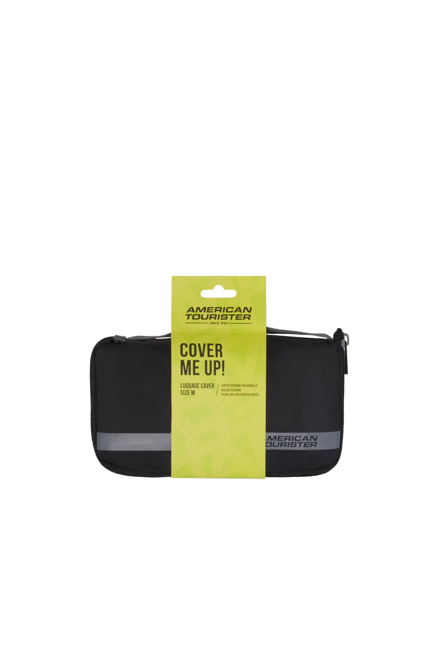American Tourister - Coprivaligia M, Copertura Valigia Pieghevole, Protezione Valigia da Viaggio, 62 x 45 x 30 cm, Nero/Grigio - immagine 3