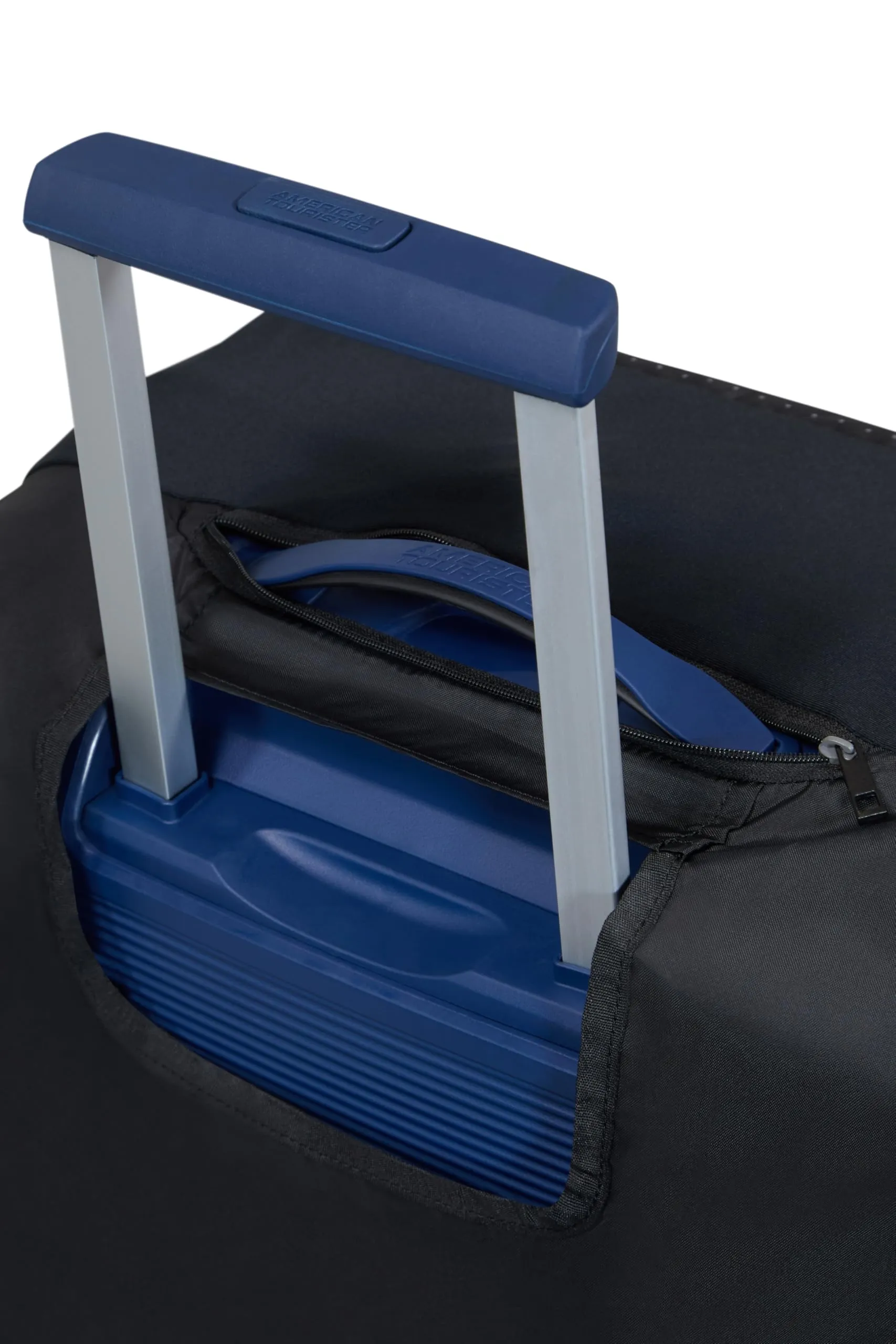 American Tourister - Coprivaligia M, Copertura Valigia Pieghevole, Protezione Valigia da Viaggio, 62 x 45 x 30 cm, Nero/Grigio - immagine 5