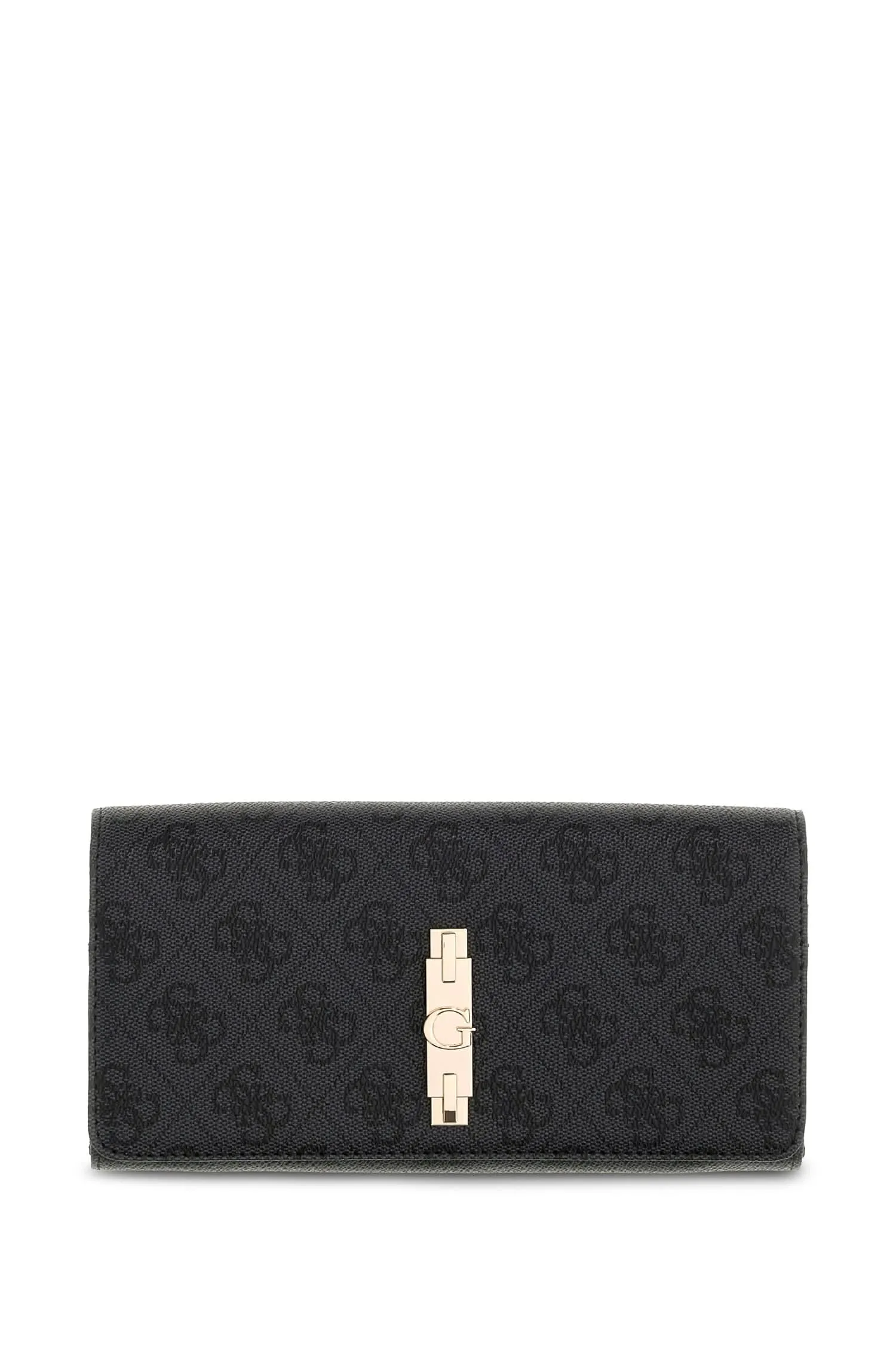 GUESS Donna Portafoglio Yvonne Logo Slg Flap Organizer Nero Antracite - immagine 1