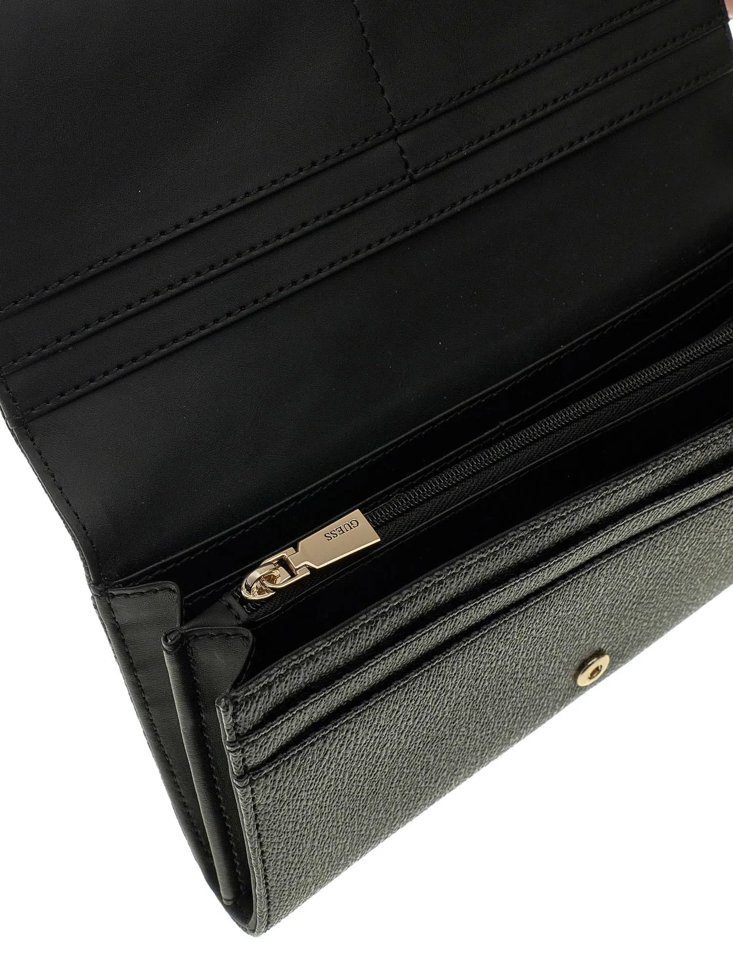 GUESS Donna Portafoglio Yvonne Logo Slg Flap Organizer Nero Antracite - immagine 4