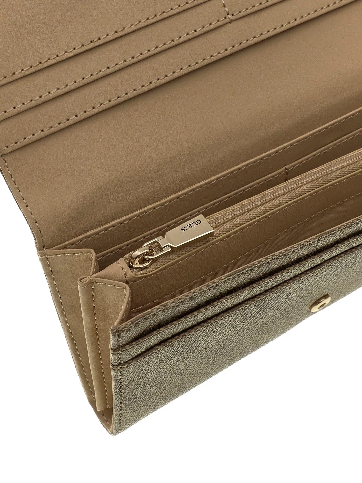 GUESS Donna Portafoglio Yvonne Logo Slg Flap Organizer Beige - immagine 4