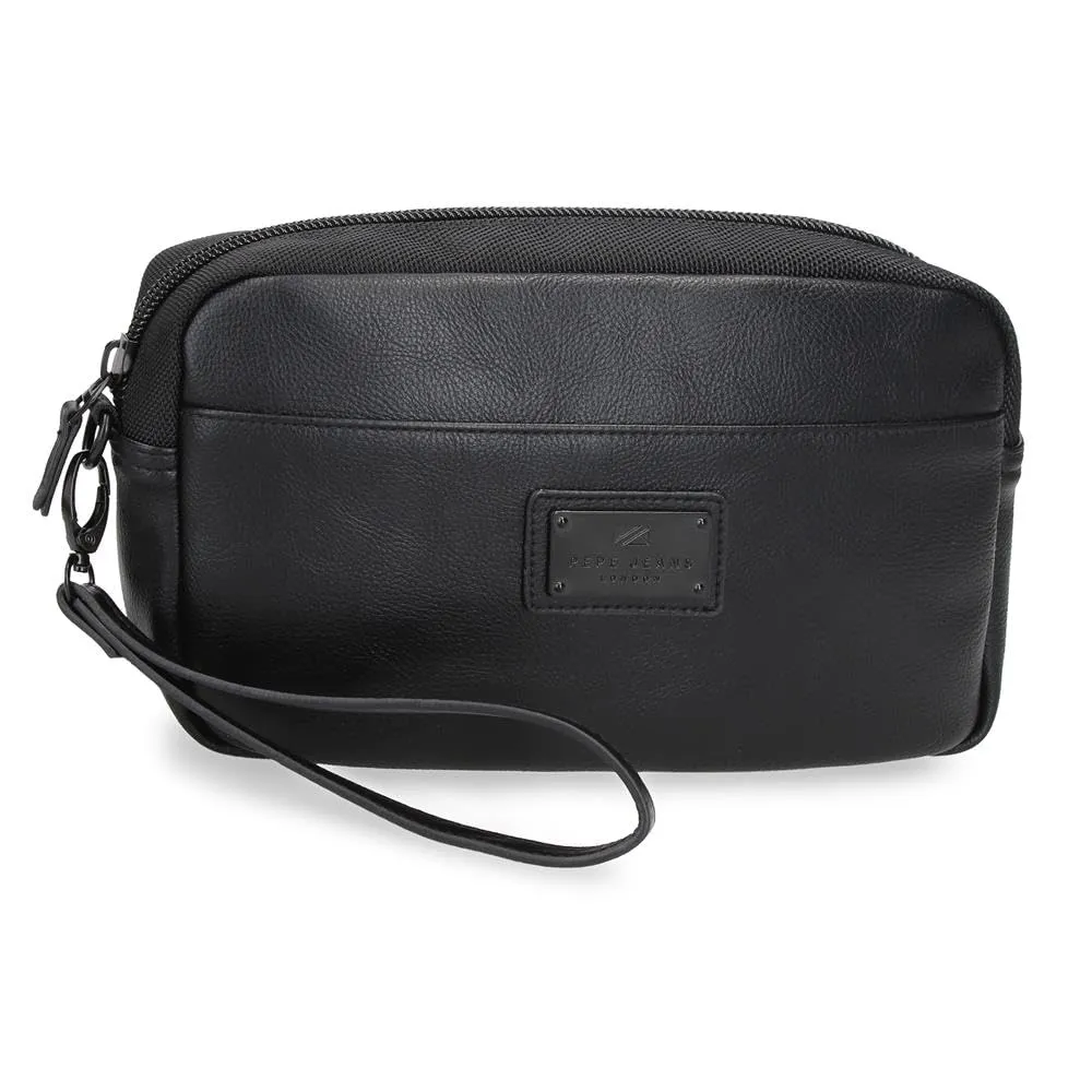 Pepe Jeans Egham Borsa a Mano Nero 24,5x15x6 cm Poliestere, Nero, Taglia unica, Borsa a mano - immagine 1