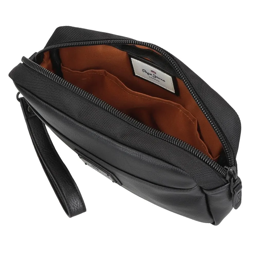Pepe Jeans Egham Borsa a Mano Nero 24,5x15x6 cm Poliestere, Nero, Taglia unica, Borsa a mano - immagine 6
