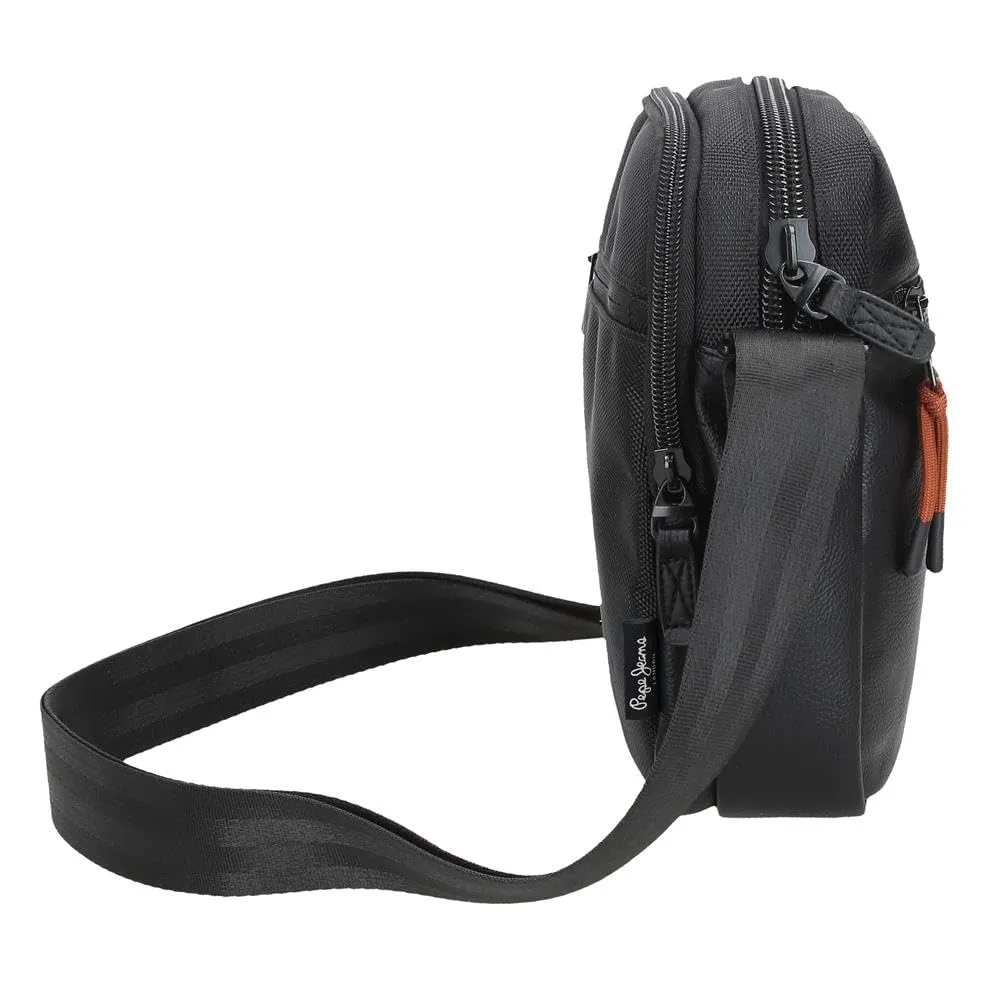 Pepe Jeans Egham Borsa a tracolla Due scomparti Nero 17x22x7,5 cm Poliestere, Nero, Taglia unica, Borsa a tracolla a due scomparti - immagine 2