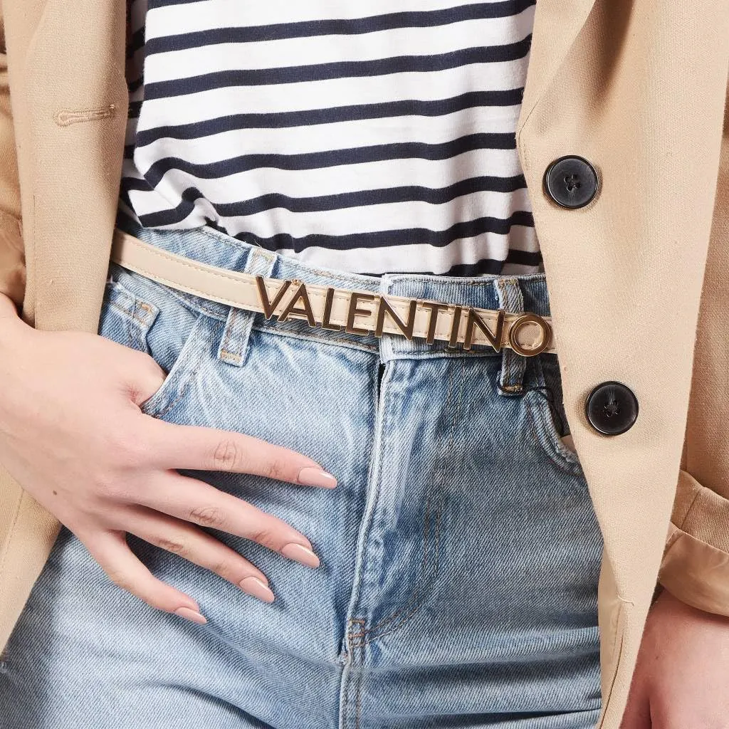 Valentino Belty Cintura, Beige/Oro, L Donna - immagine 5