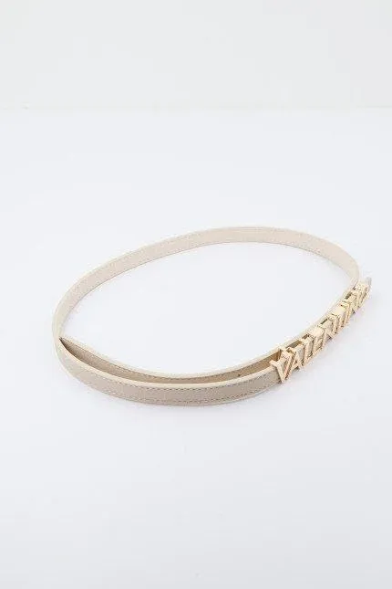 Valentino Belty Cintura, Beige/Oro, L Donna - immagine 8