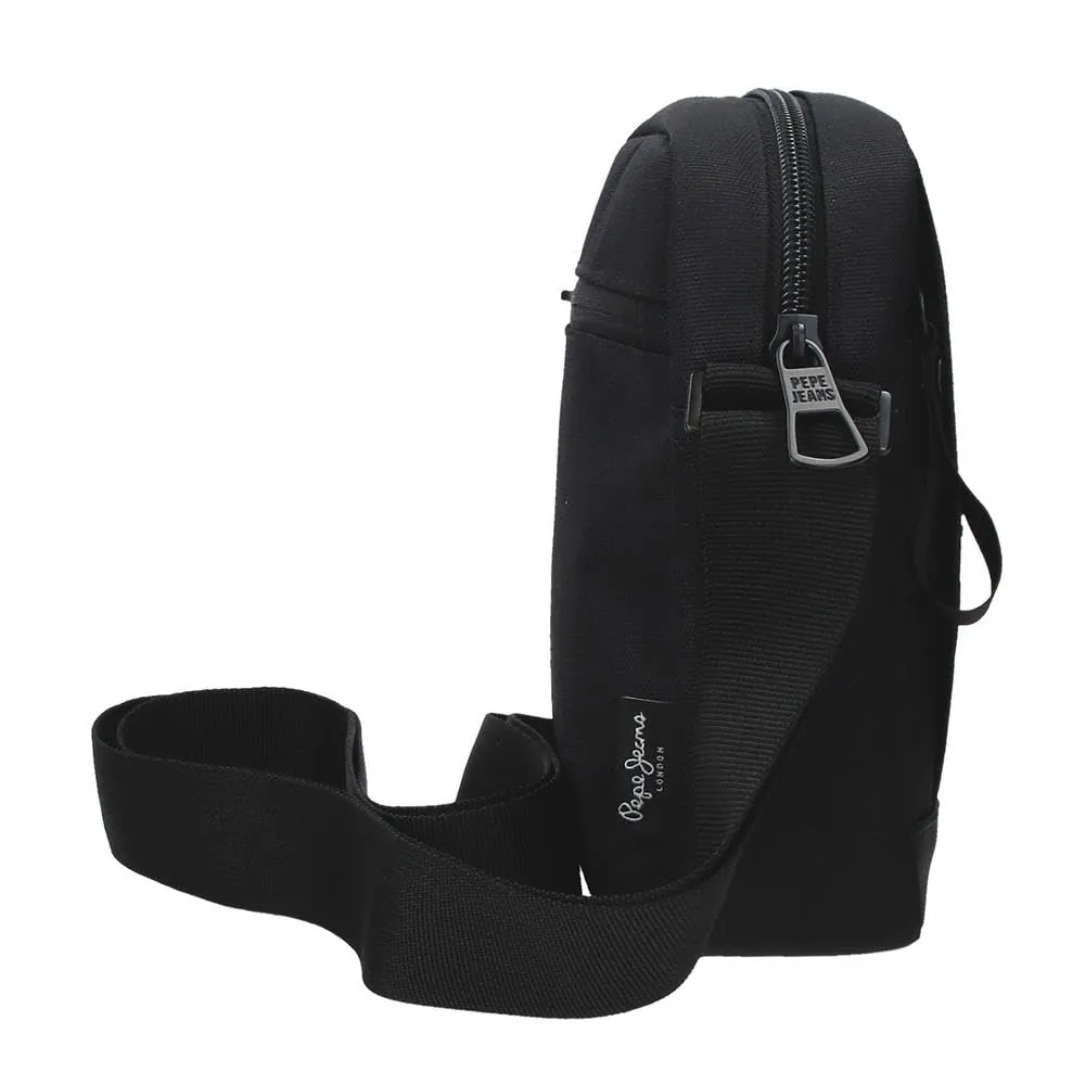 Pepe Jeans Matlock Borsa a tracolla piccola nera 15 x 19,5 x 6 cm Pelle sintetica e poliestere by Joumma Bags - immagine 3
