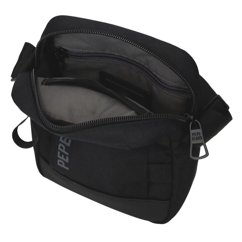 Pepe Jeans Matlock Borsa a tracolla piccola nera 15 x 19,5 x 6 cm Pelle sintetica e poliestere by Joumma Bags - immagine 5