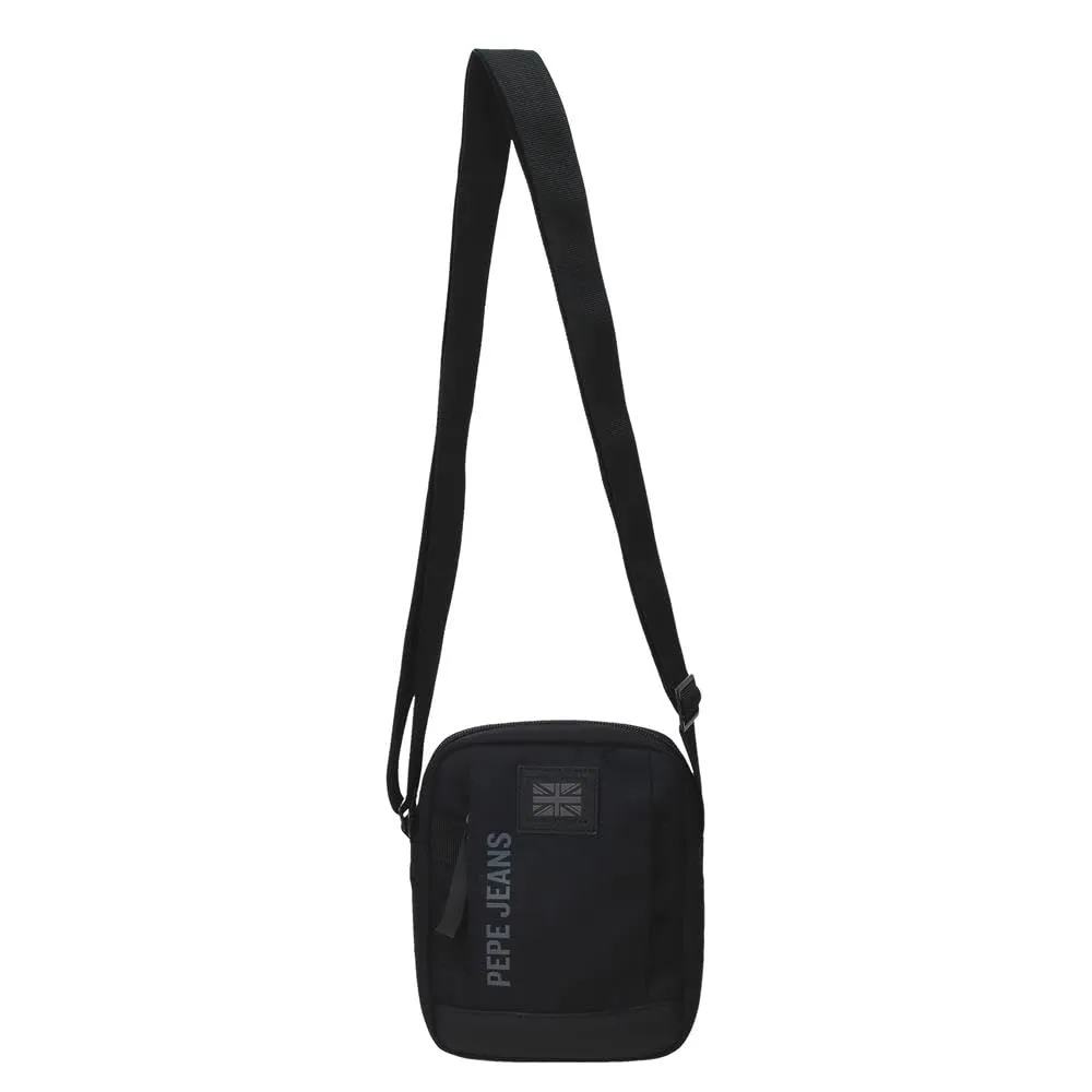 Pepe Jeans Matlock Borsa a tracolla piccola nera 15 x 19,5 x 6 cm Pelle sintetica e poliestere by Joumma Bags - immagine 8