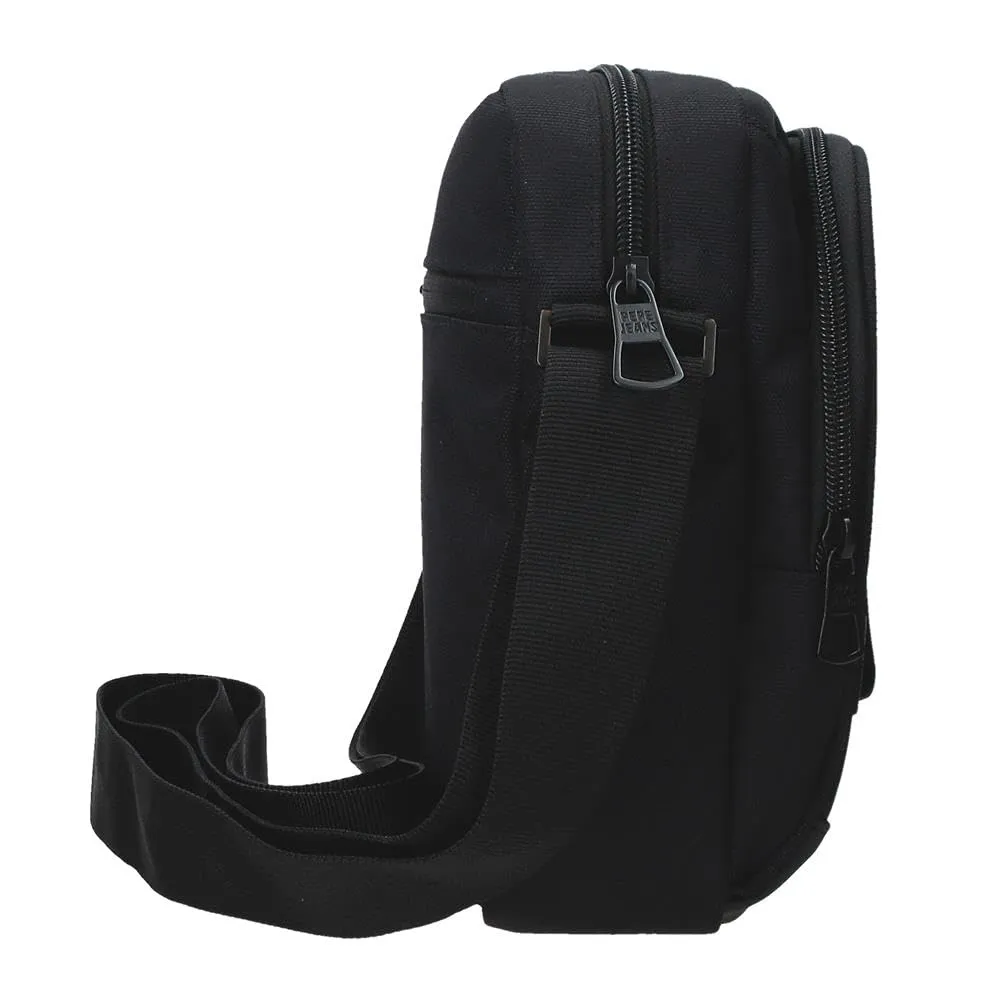 Pepe Jeans Matlock Borsa a tracolla media nera 17 x 22 x 8 cm Pelle sintetica e poliestere by Joumma Bags - immagine 3