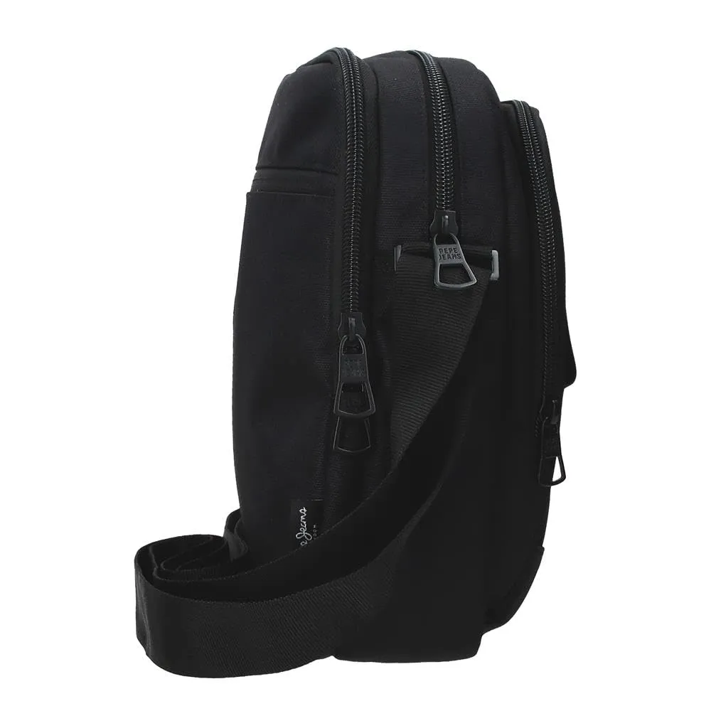 Pepe Jeans Matlock Borsa a tracolla grande nero 22 x 27 x 10 cm Pelle sintetica e poliestere by Joumma Bags - immagine 3