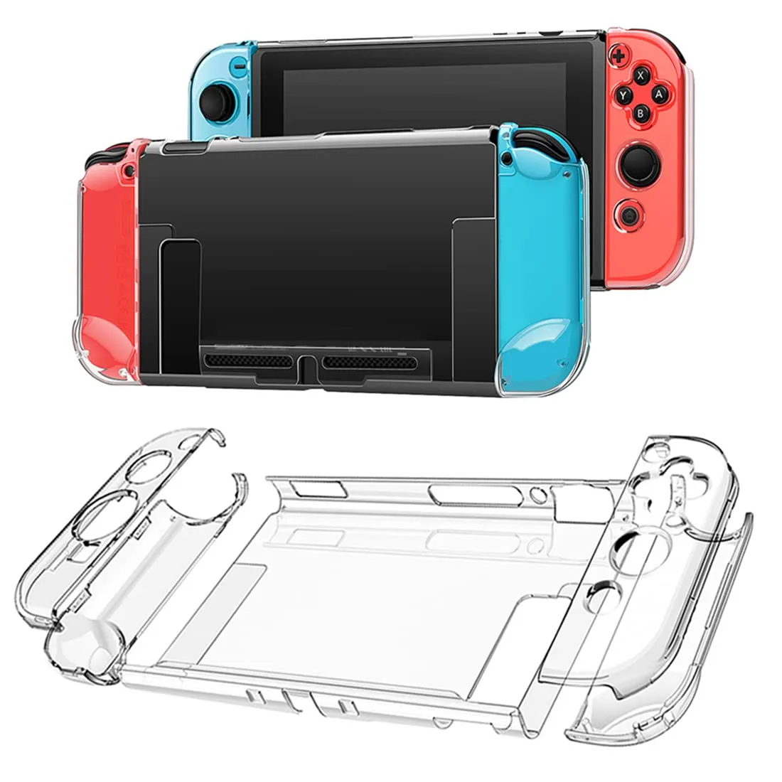 CUZKC Accessori per Nintendo Switch Custodia in TPU per Nintendo Switch, custodia trasparente per Switch e Joy-con, antiurto e resistente ai graffi. - immagine 1