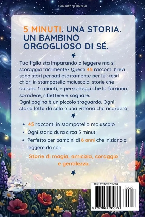 Prime Letture: 45 Racconti Brevi per Bambini di 6 Anni in Stampatello Maiuscolo per Imparare a Leggere - immagine 2