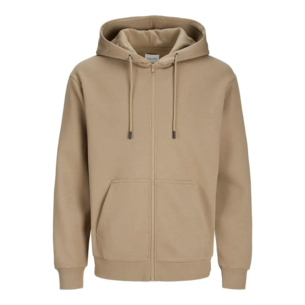 JACK & JONES JJEBRADLEY - Felpa con Cappuccio con Chiusura Lampo, Tinta Unita, Coriandolo, XS - immagine 3