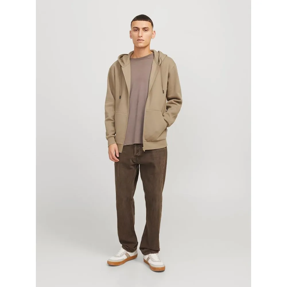 JACK & JONES JJEBRADLEY - Felpa con Cappuccio con Chiusura Lampo, Tinta Unita, Coriandolo, XS - immagine 4