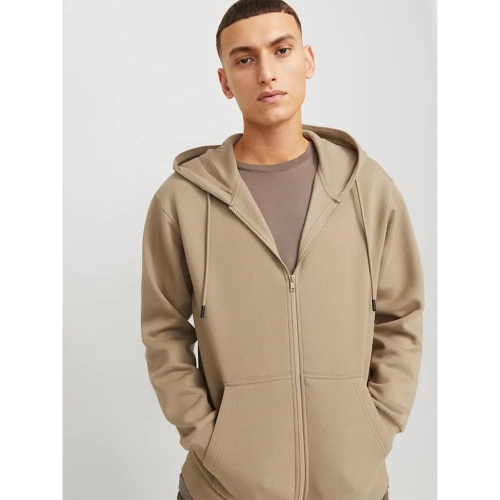 JACK & JONES JJEBRADLEY - Felpa con Cappuccio con Chiusura Lampo, Tinta Unita, Coriandolo, XS - immagine 7