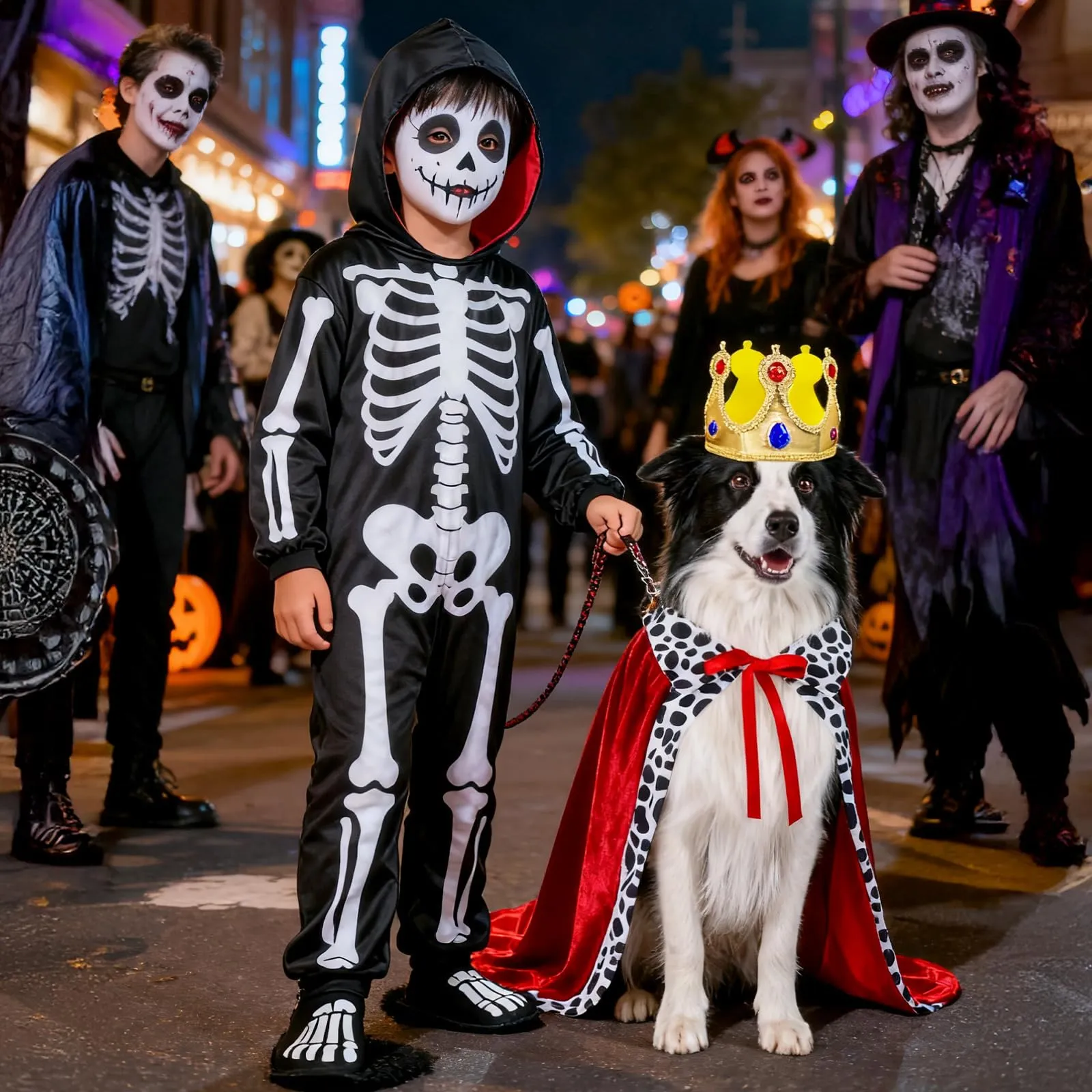 Puluole Costumi di Halloween per cani, taglia M, principe gatto corona per - immagine 3